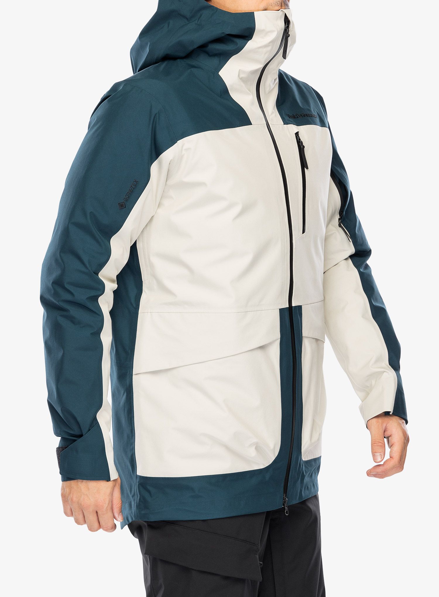 Smučarska jakna Peak Performance Vertical GORE-TEX 3L Jacket - infinity teel/sand fog