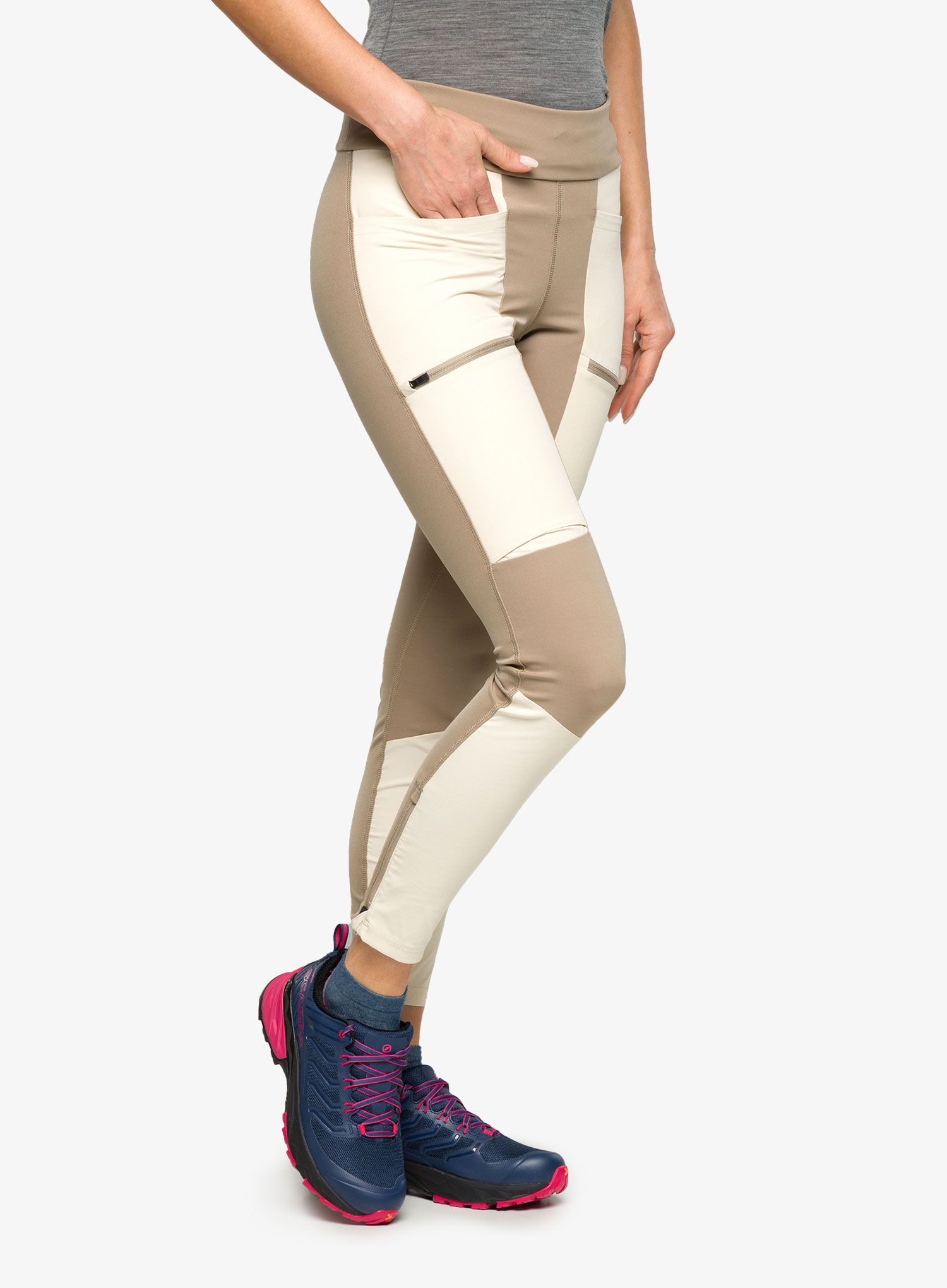 Ženske pajkice Peak Performance Vislight Track Tights - avid beige