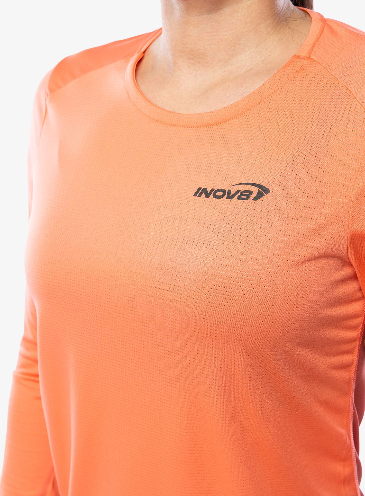 Ženska tekaška jopica Inov-8 Performance Long Sleeve - coral/dusty rose