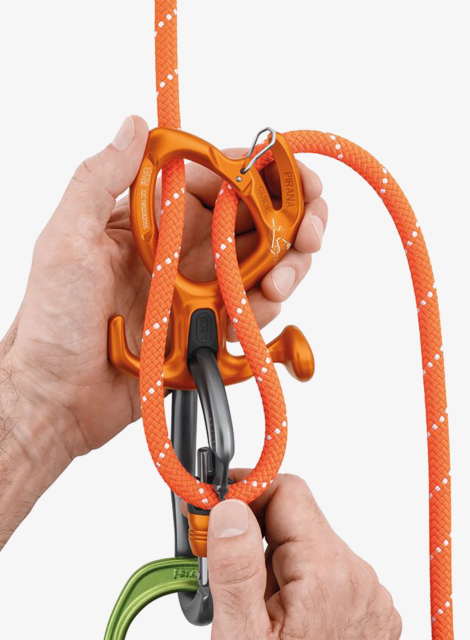 Naprava za spust Petzl Pirana Guide - orange