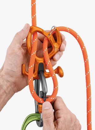 Naprava za spust Petzl Pirana Guide - orange