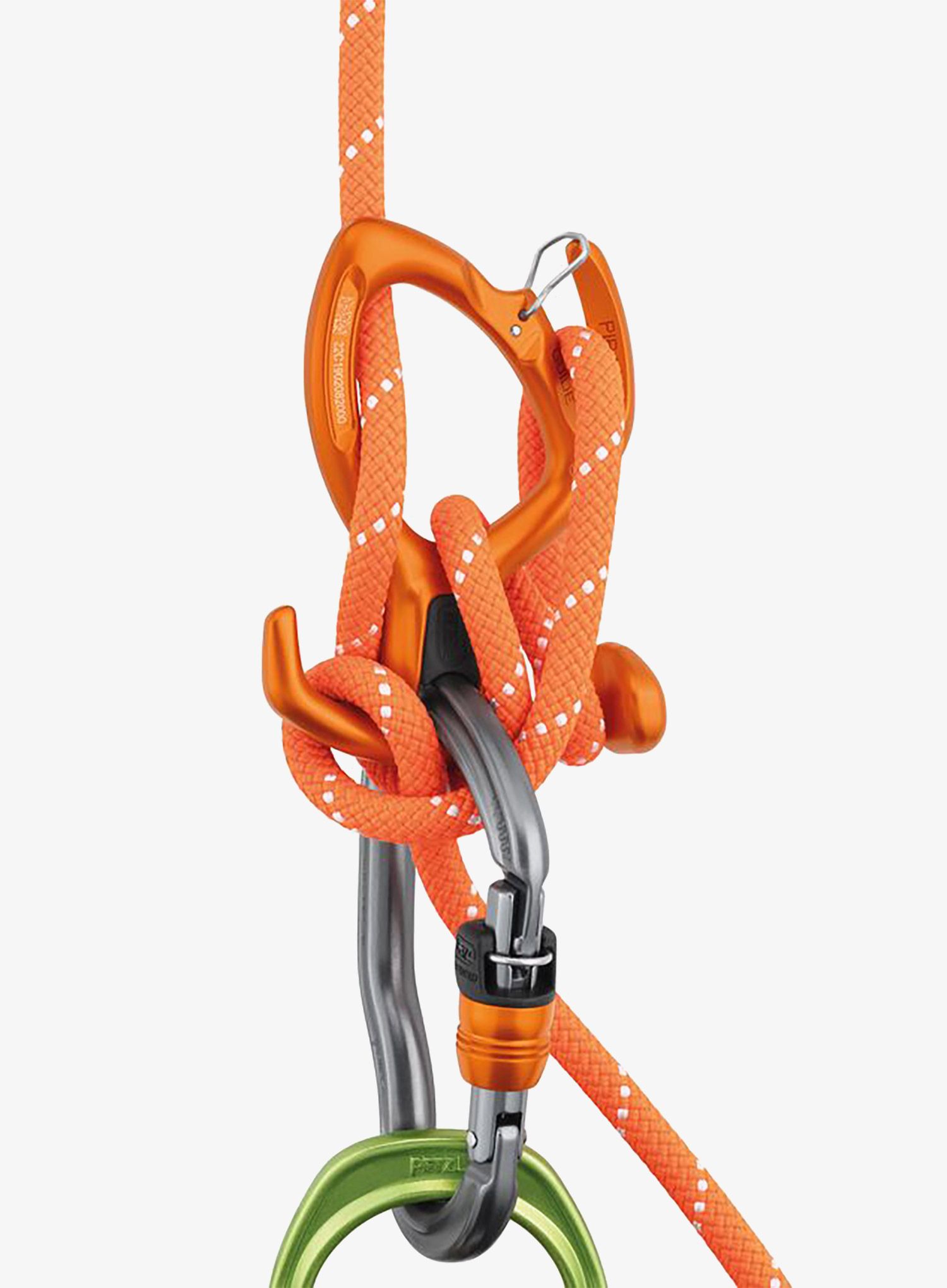 Naprava za spust Petzl Pirana Guide - orange