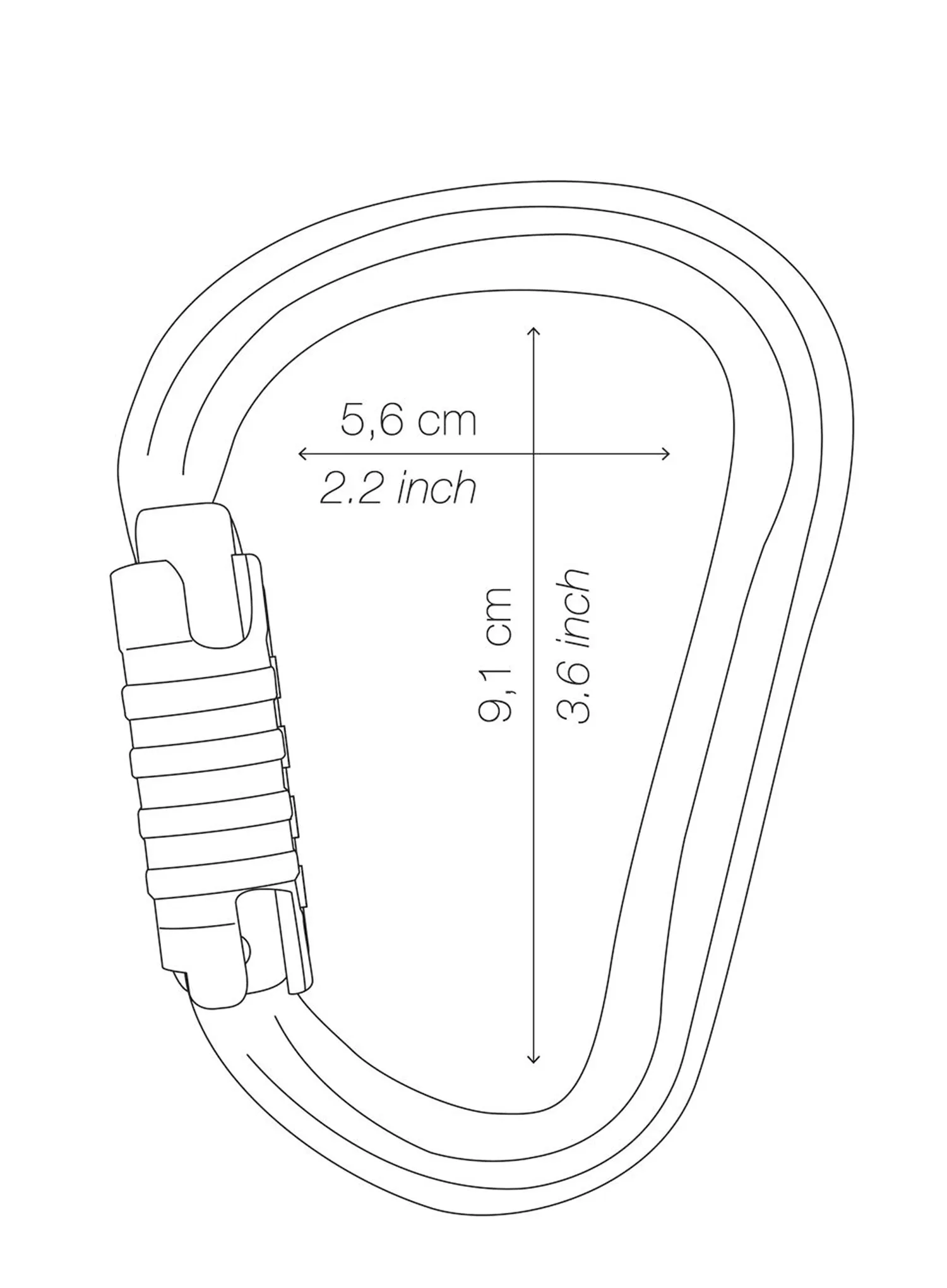 Vponka Petzl William Ball-Lock - gold