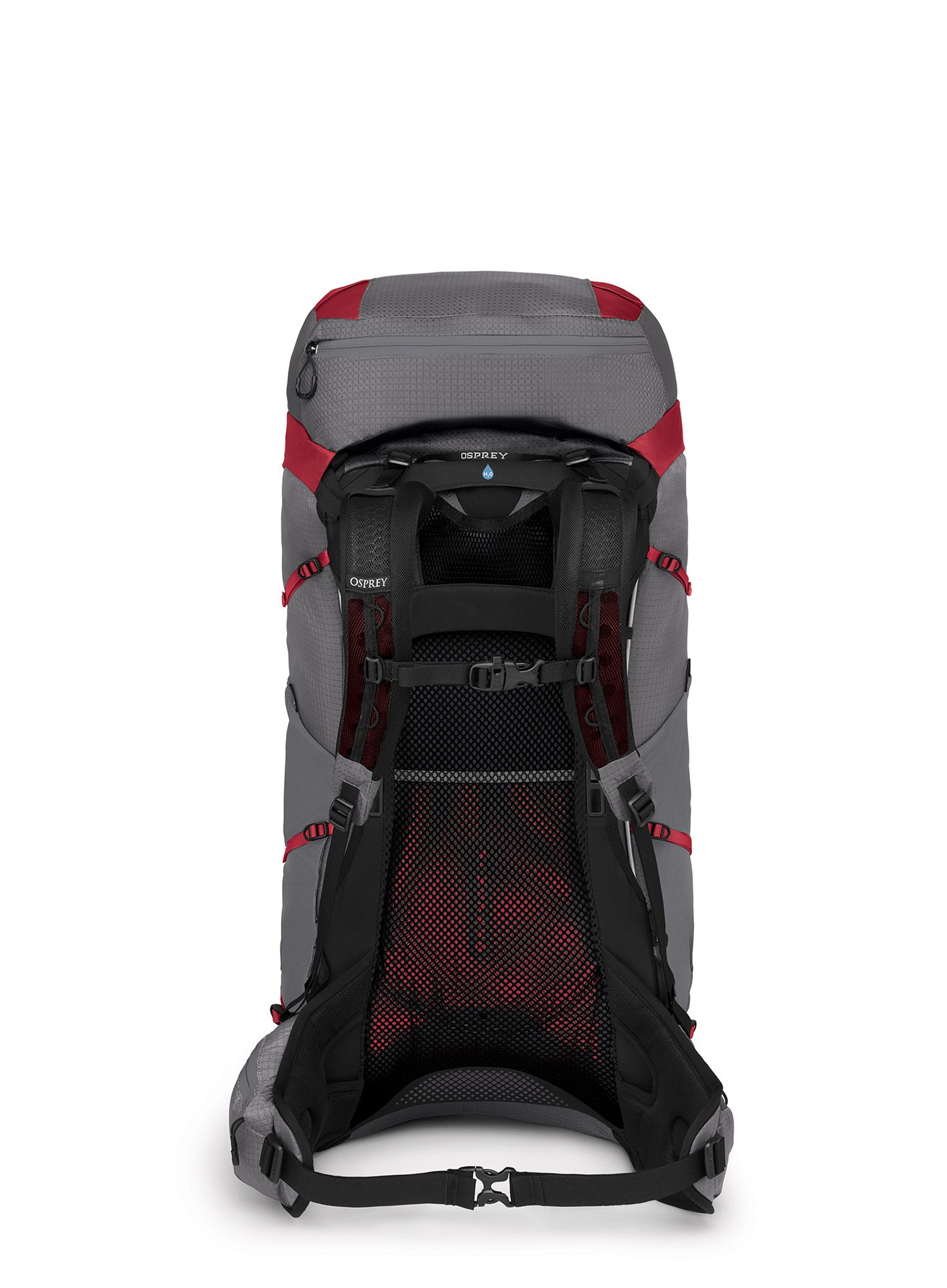 Ženski pohodniški nahrbtnik Osprey Eja Pro 55 - dale grey/poinsettia red