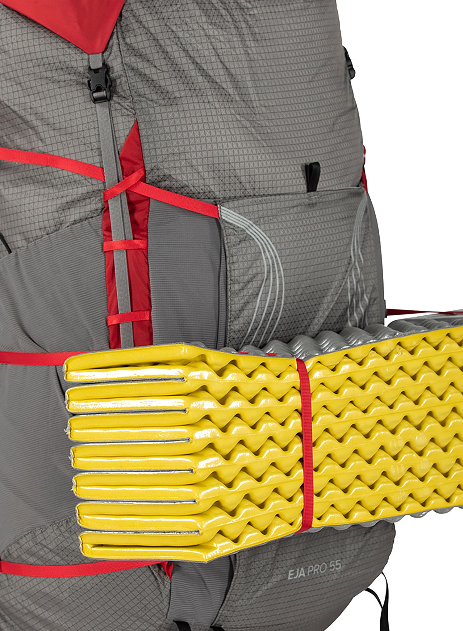Ženski pohodniški nahrbtnik Osprey Eja Pro 55 - dale grey/poinsettia red