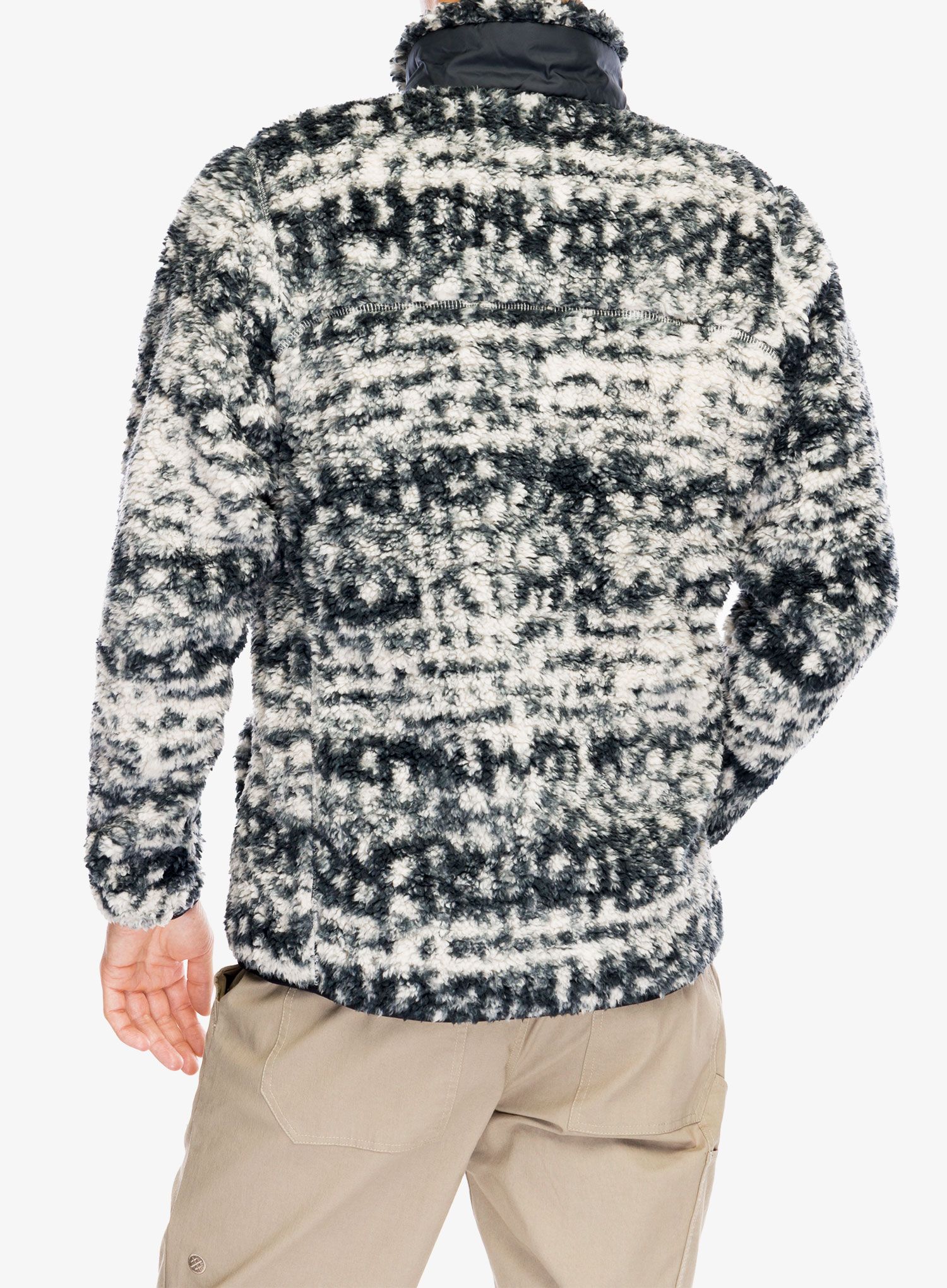 Flis Columbia Winter Pass Printed Fleece II - dark stone stippled stripe