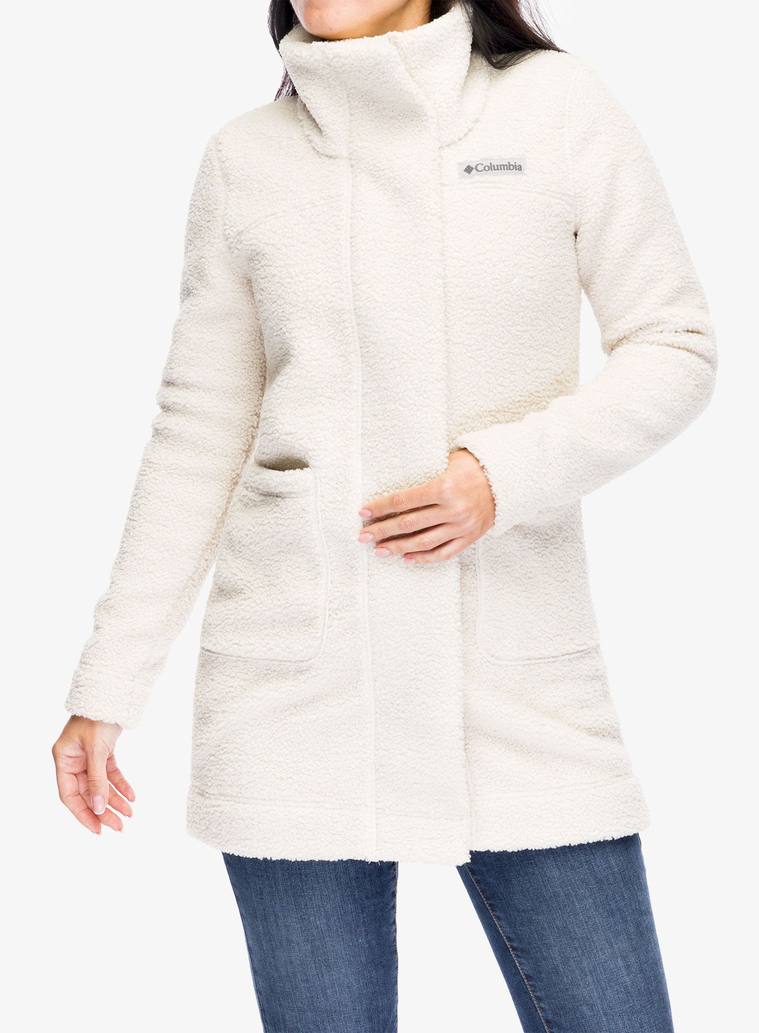 Ženski flis Columbia Panorama Long Jacket - dark stone