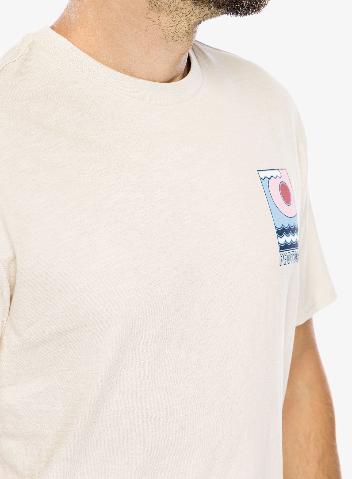 Bombažna majica Protest Prtrudge T-Shirt - kit off white