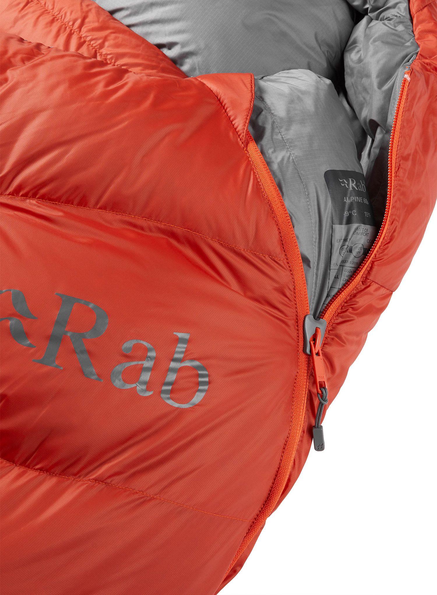 Spalna vreča Rab Alpine 600 (185 cm) - red clay