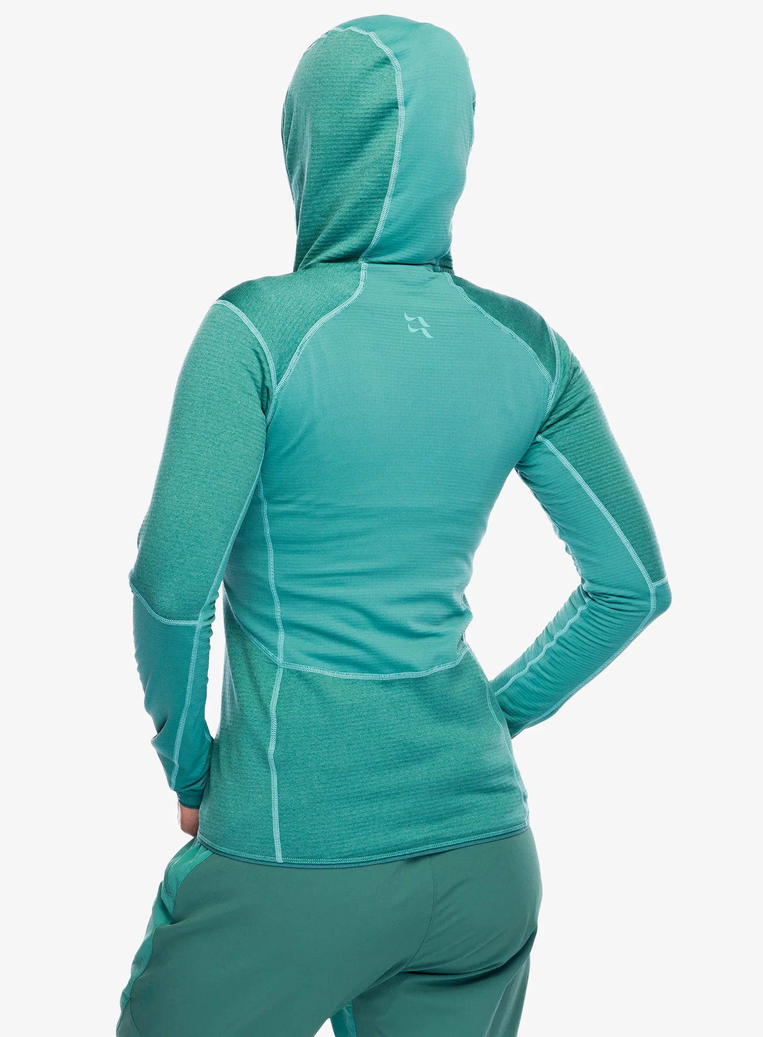 Ženska jopa s kapuco Rab Ascendor Hoody - eucalyptus