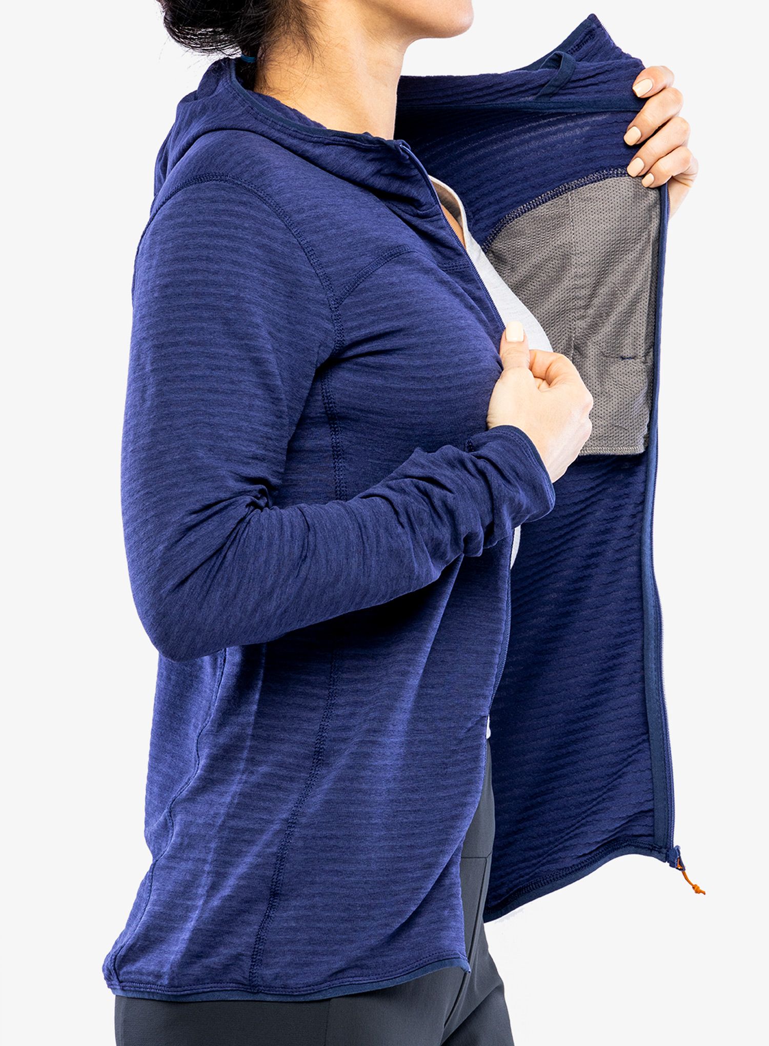 Ženska jopa s kapuco Rab Ascendor Light Hoody - patriot blue