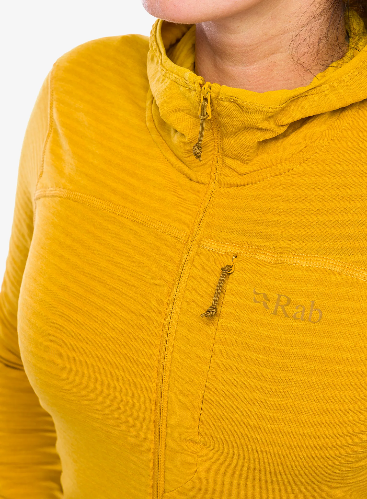 Ženska jopa s kapuco Rab Ascendor Light Hoody - sahara