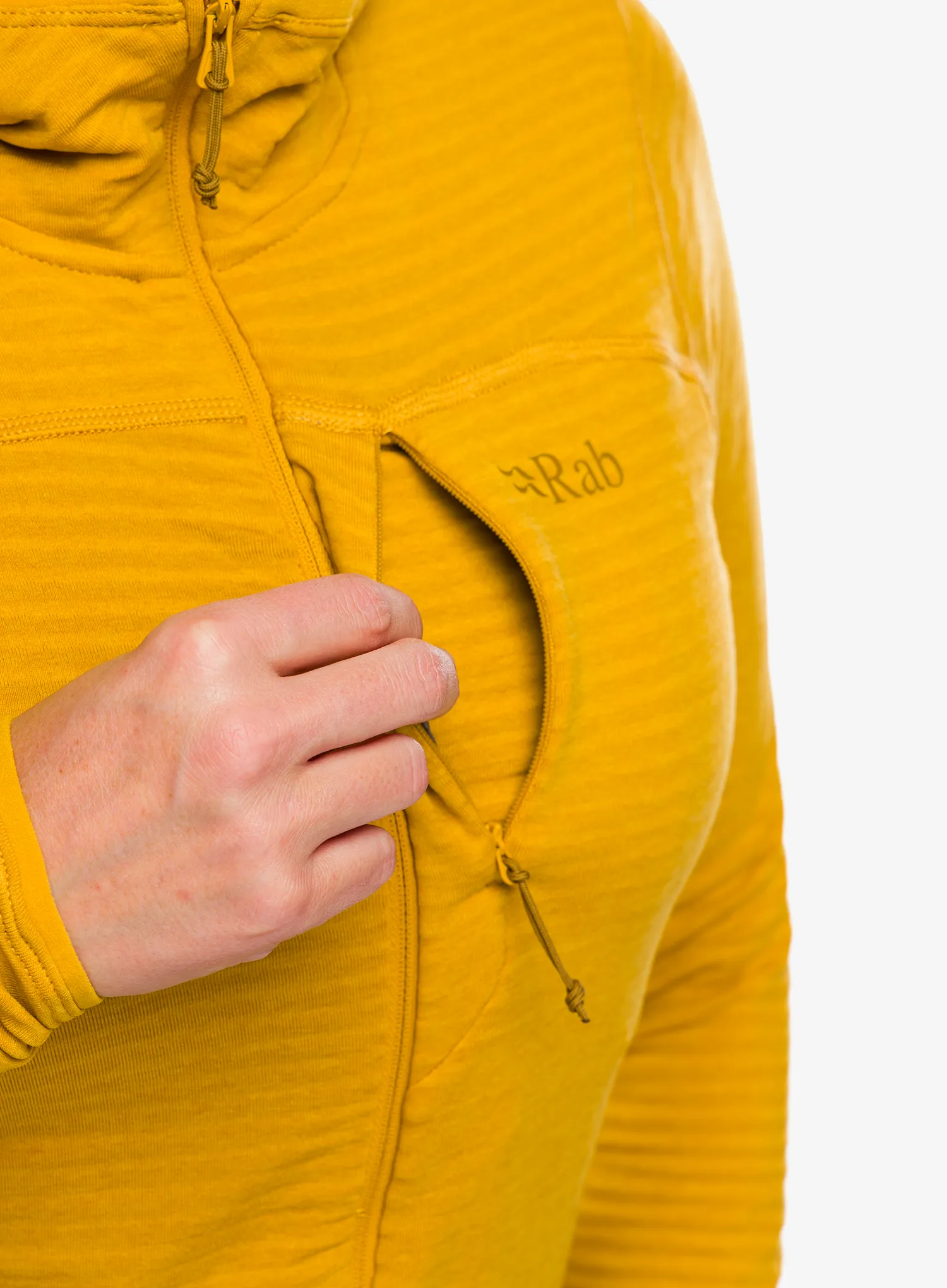 Ženska jopa s kapuco Rab Ascendor Light Hoody - sahara