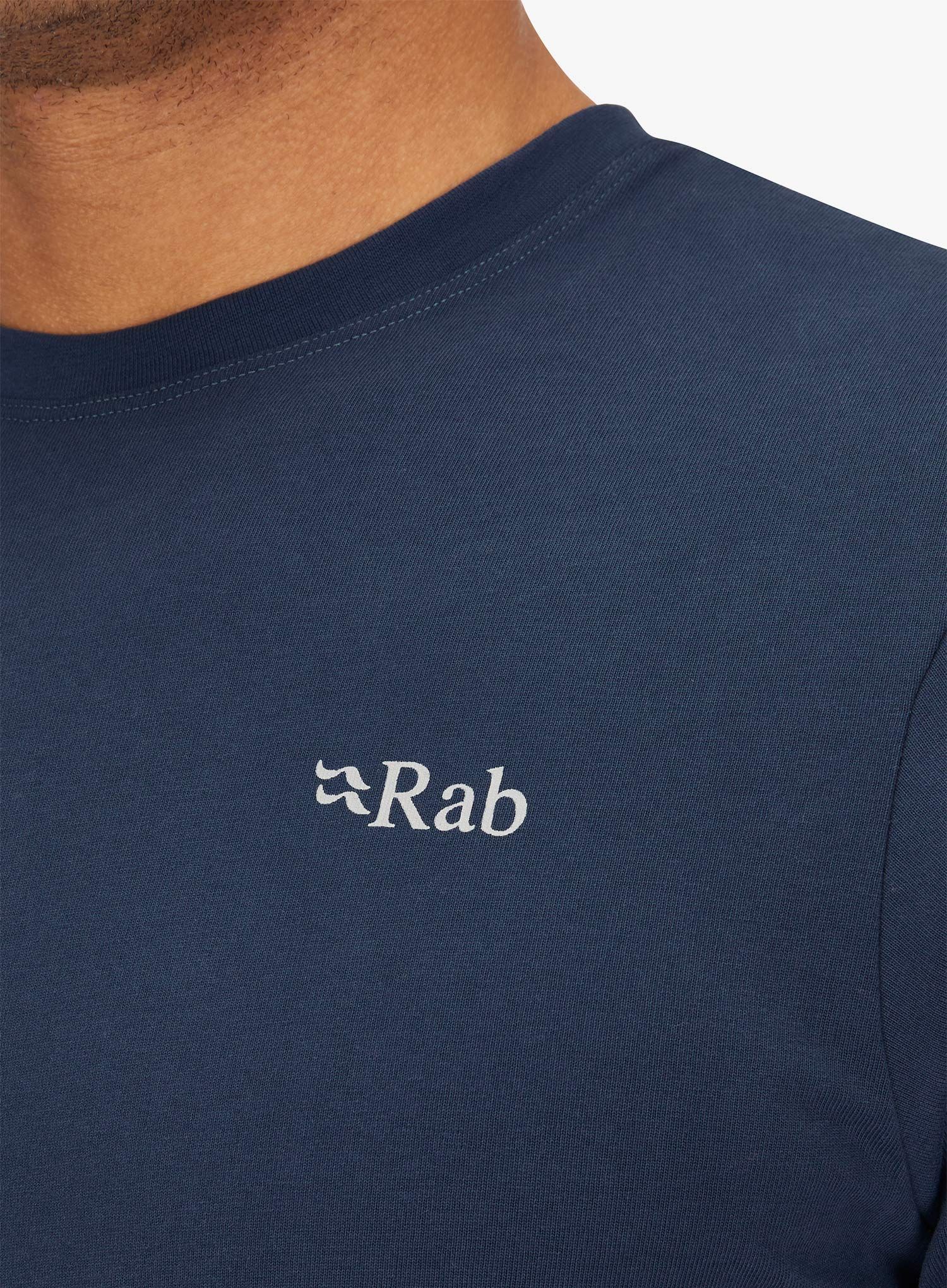 Bombažna majica Rab Basecamp 3 Peak Tee - tempest blue