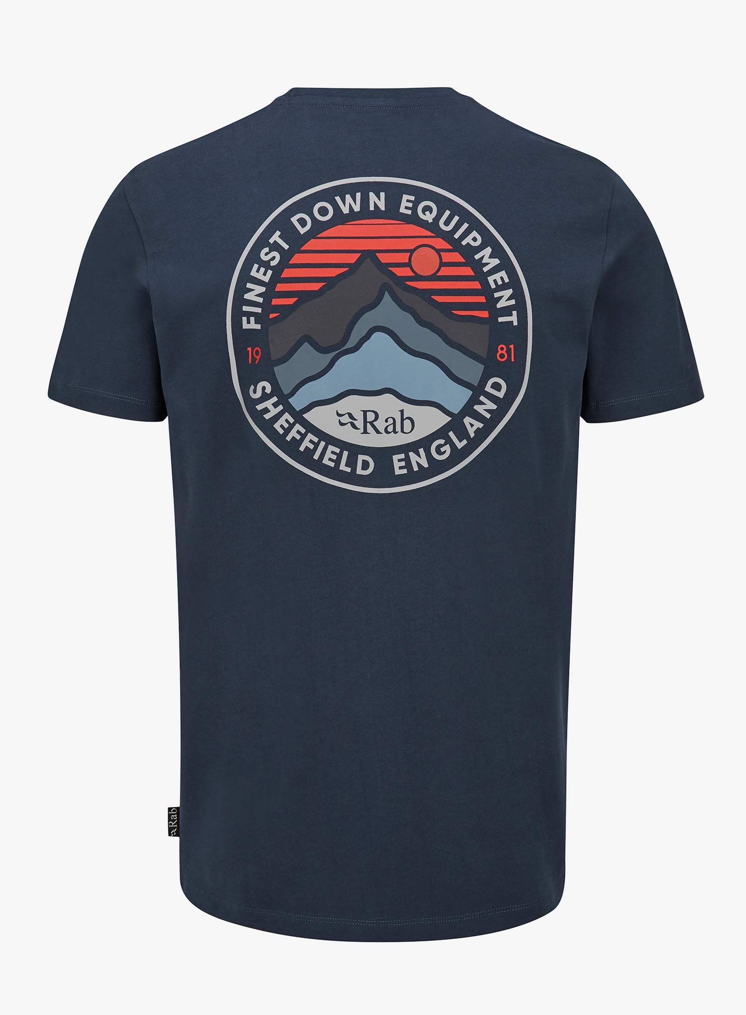 Bombažna majica Rab Basecamp 3 Peak Tee - tempest blue