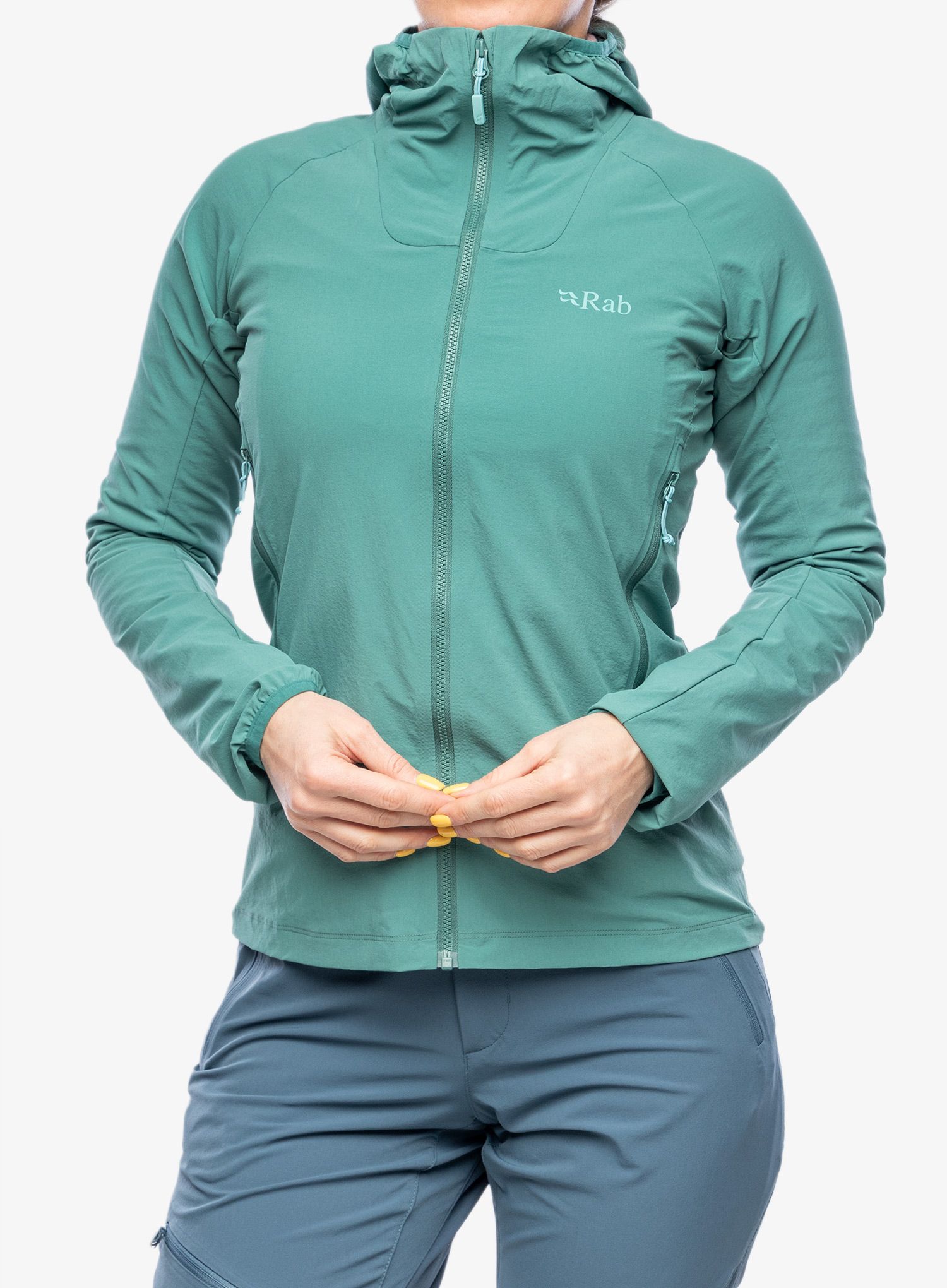 Ženska softshell jakna Rab Borealis Jacket - eucalyptus