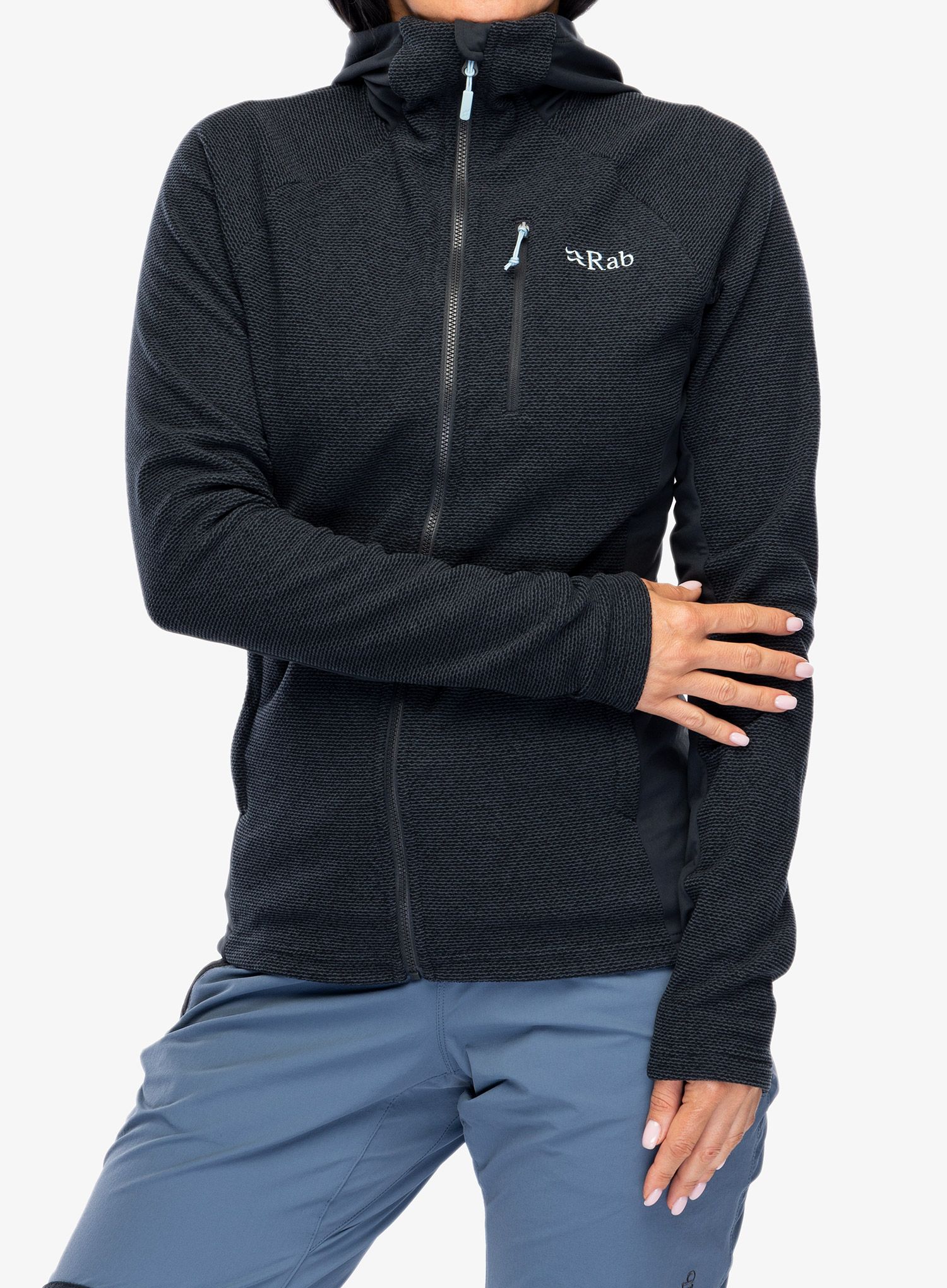 Ženski flis Rab Capacitor Hoody - beluga