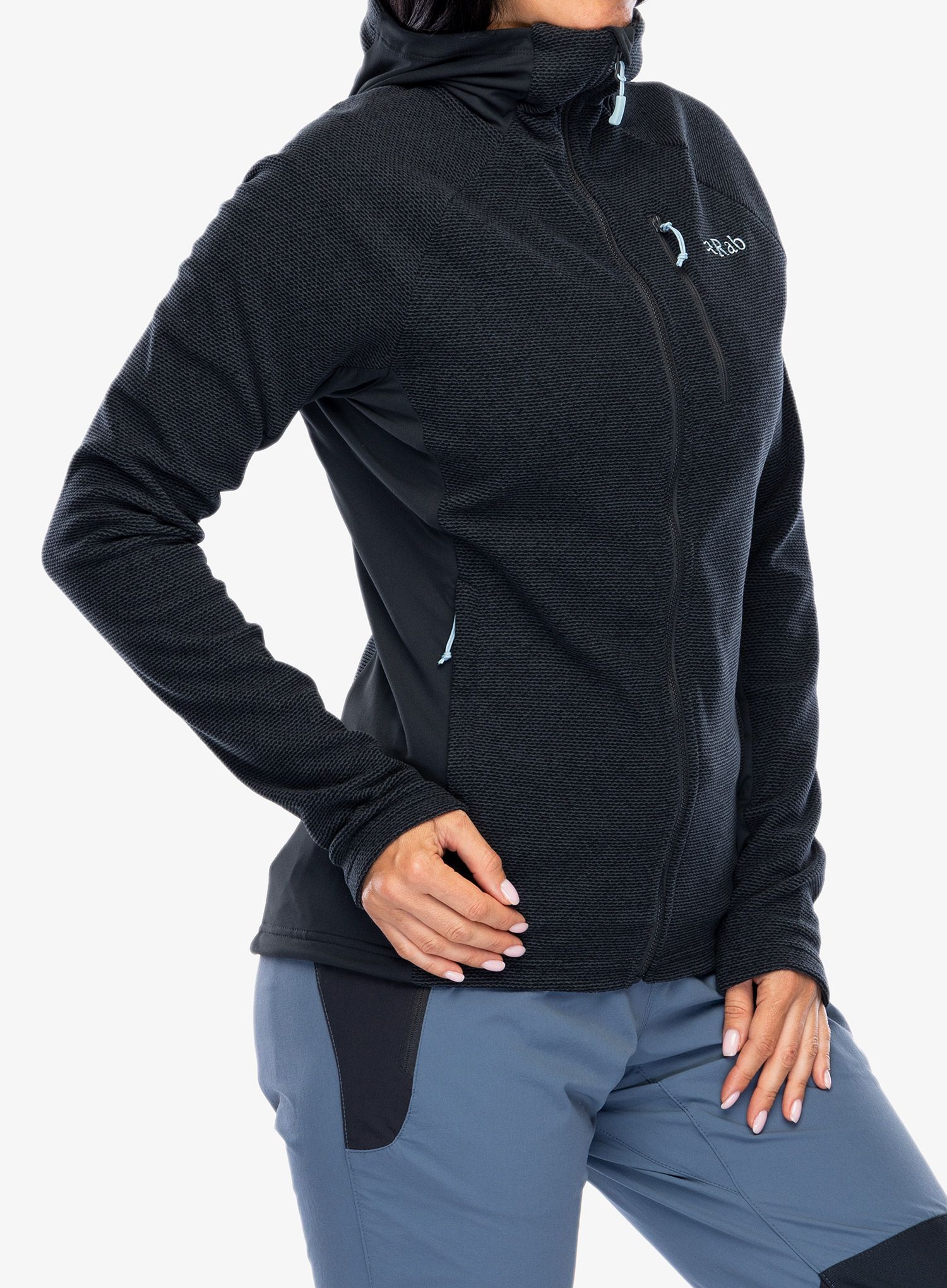 Ženski flis Rab Capacitor Hoody - beluga