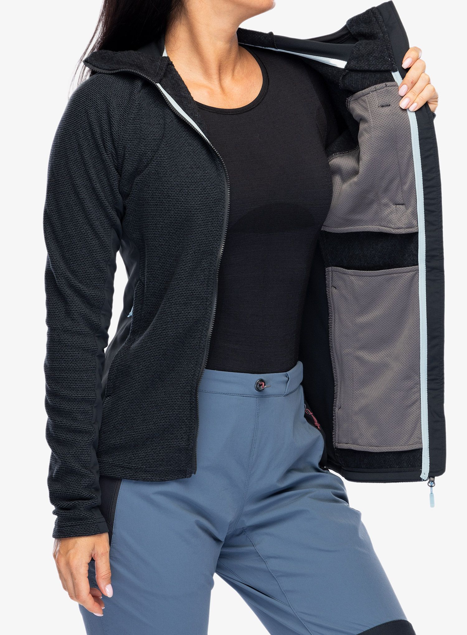 Ženski flis Rab Capacitor Hoody - beluga