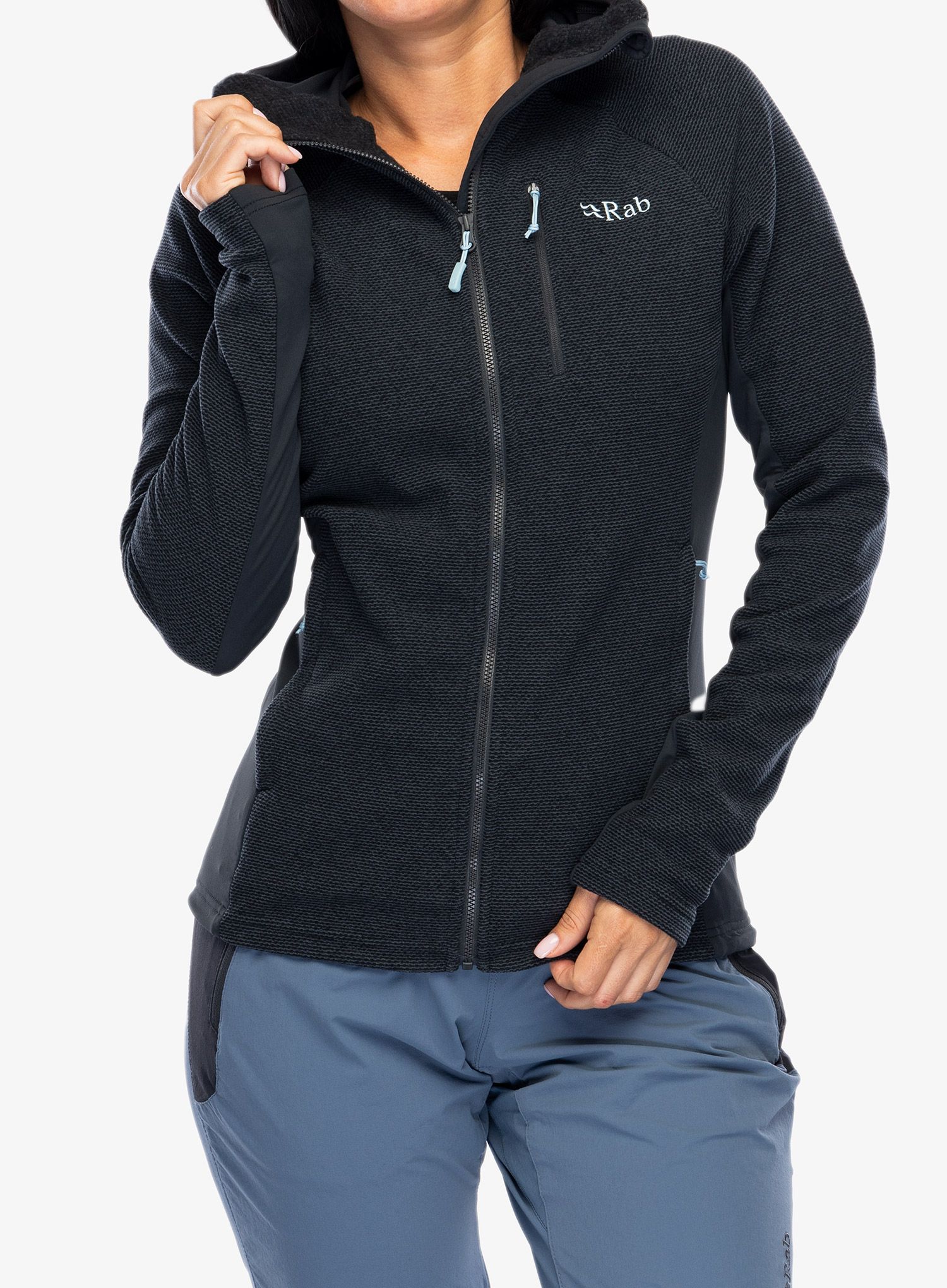 Ženski flis Rab Capacitor Hoody - beluga