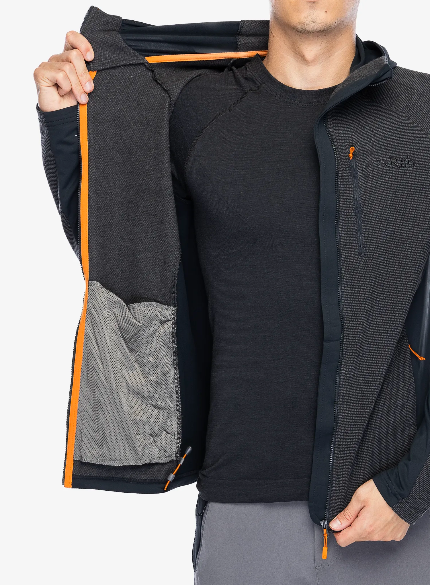 Jopica s kapuco Rab Capacitor Hoody - graphene