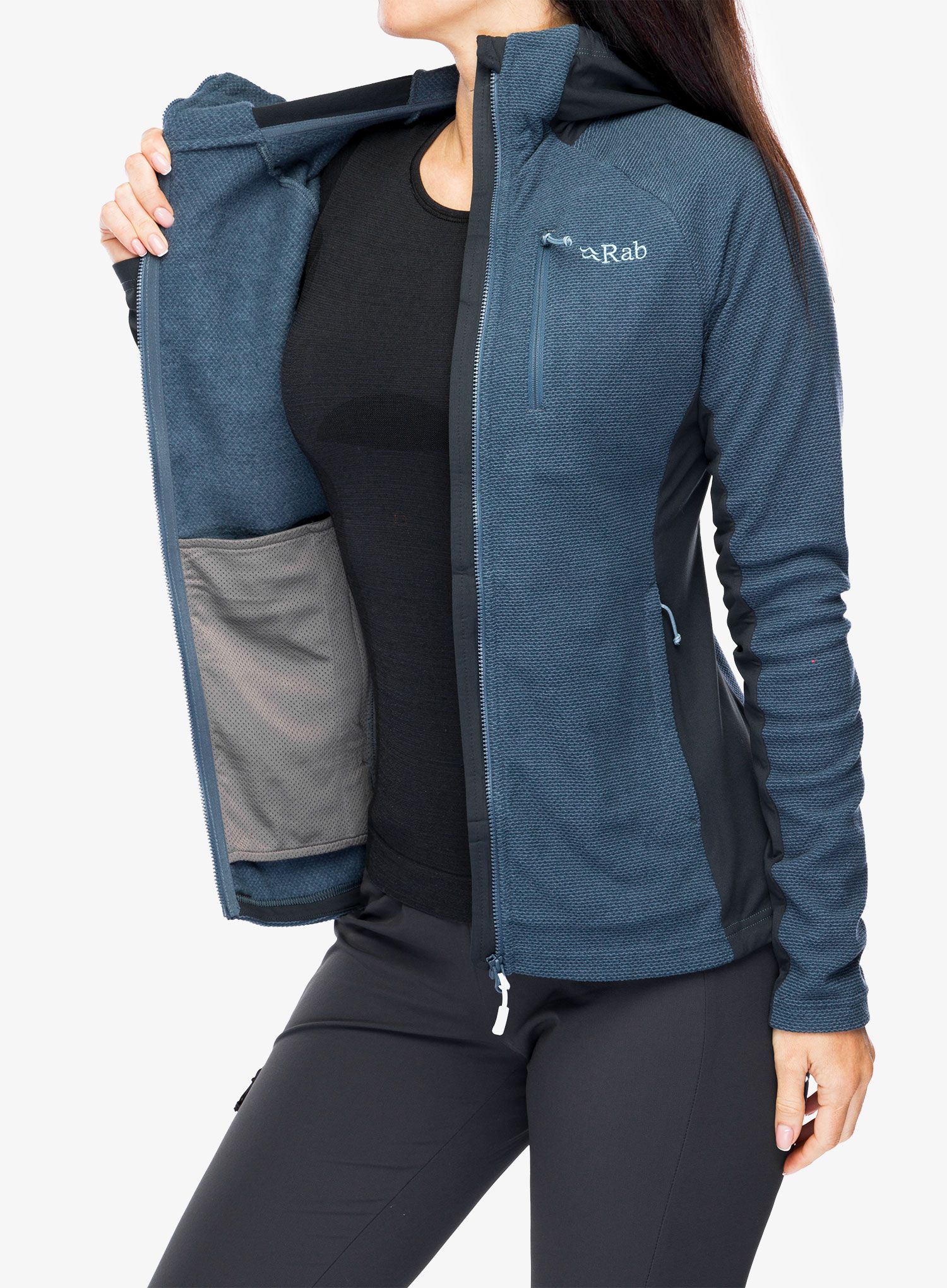 Ženski flis Rab Capacitor Hoody - orion blue