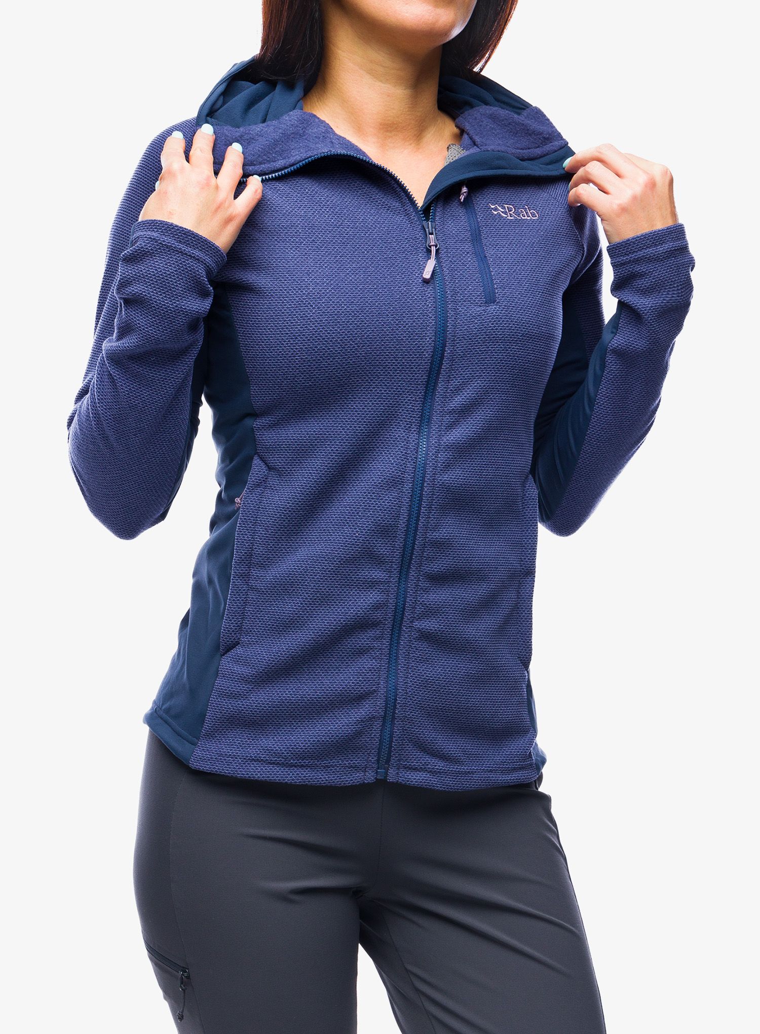 Ženski flis Rab Capacitor Hoody - patriot blue