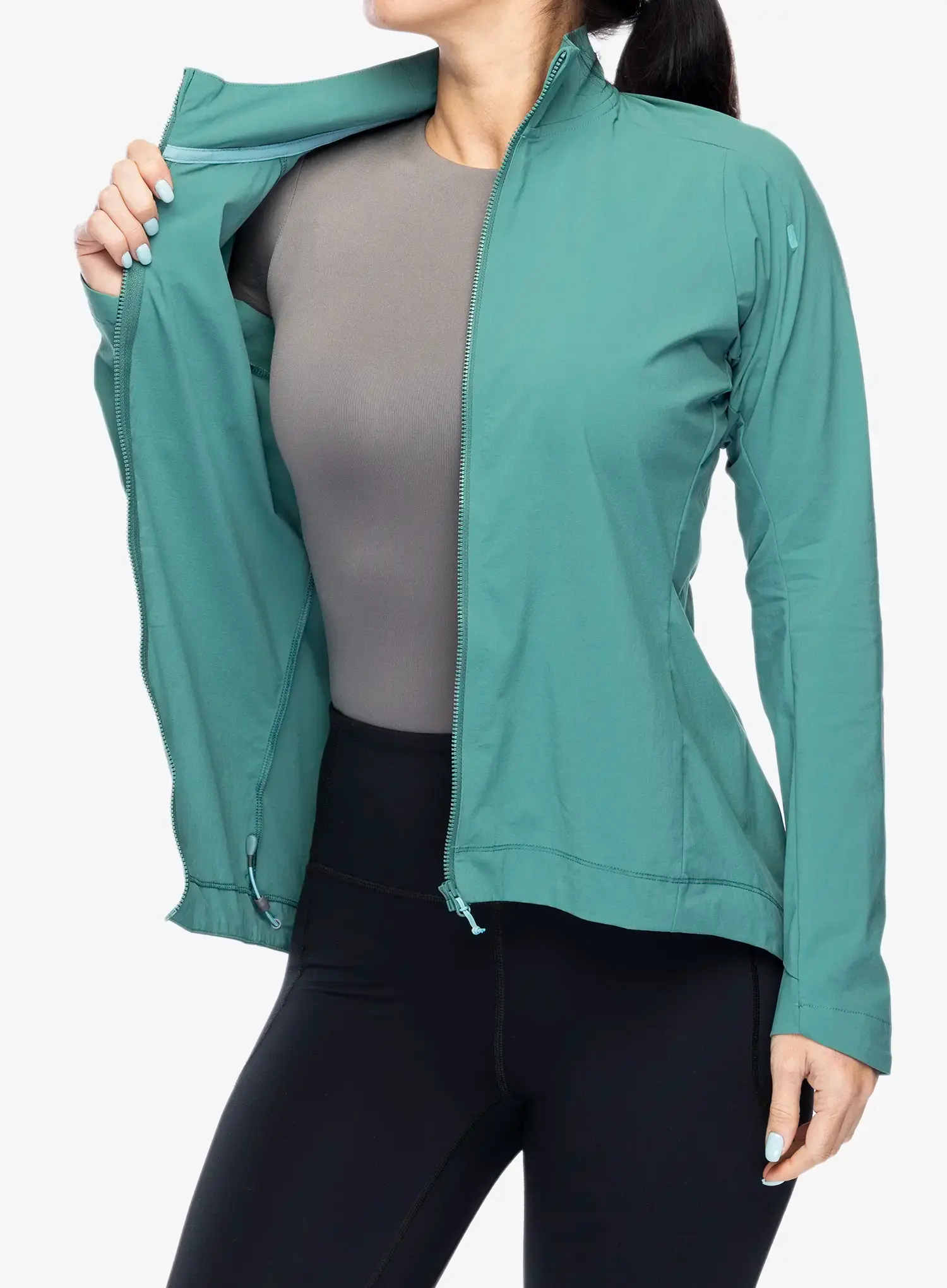 Ženska kolesarska jakna Rab Cinder Borealis Jacket - eucalyptus