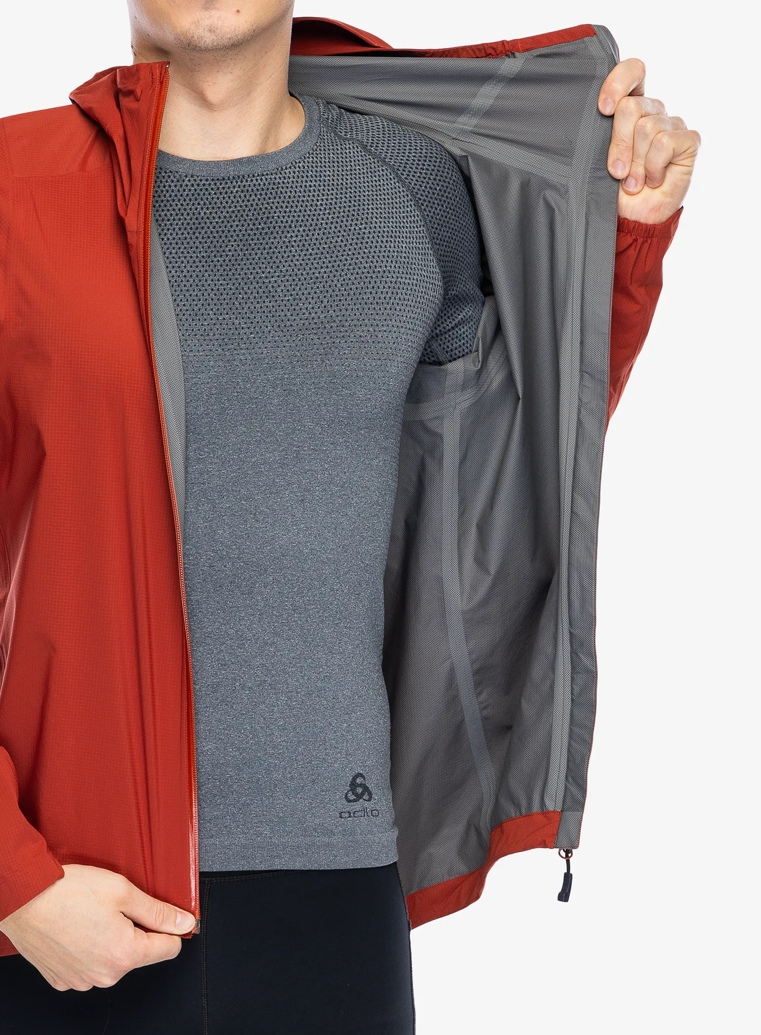 Kolesarska jakna Rab Cinder Downpour Light Jacket - tuscan red