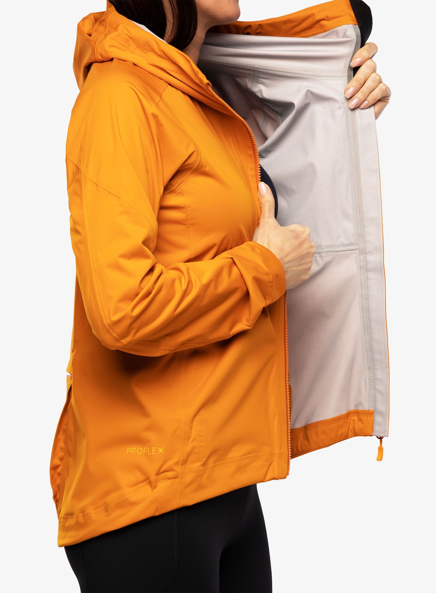 Ženska hardshell jakna Rab Cinder Kinetic Jacket - marmalade
