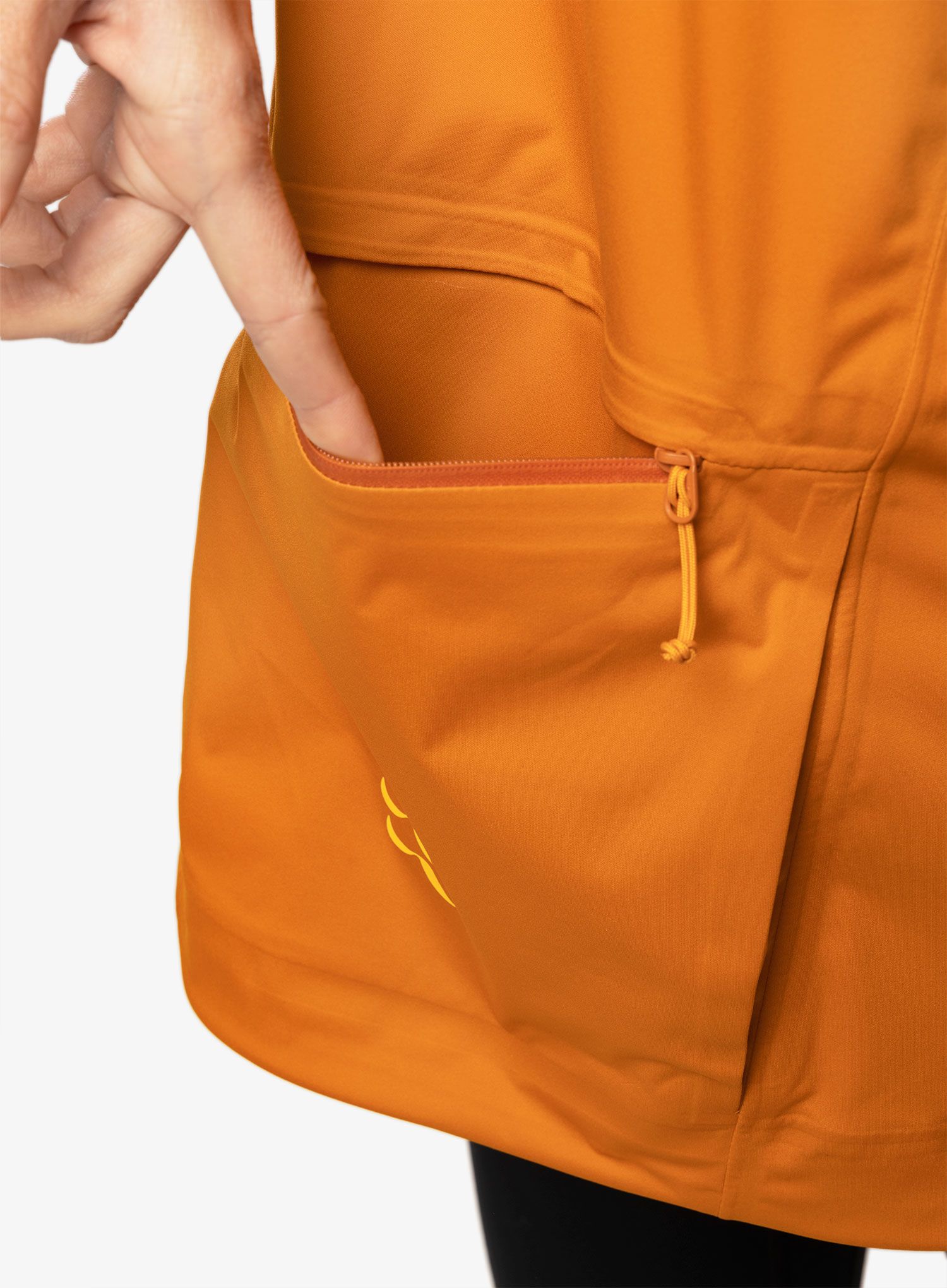 Ženska hardshell jakna Rab Cinder Kinetic Jacket - marmalade