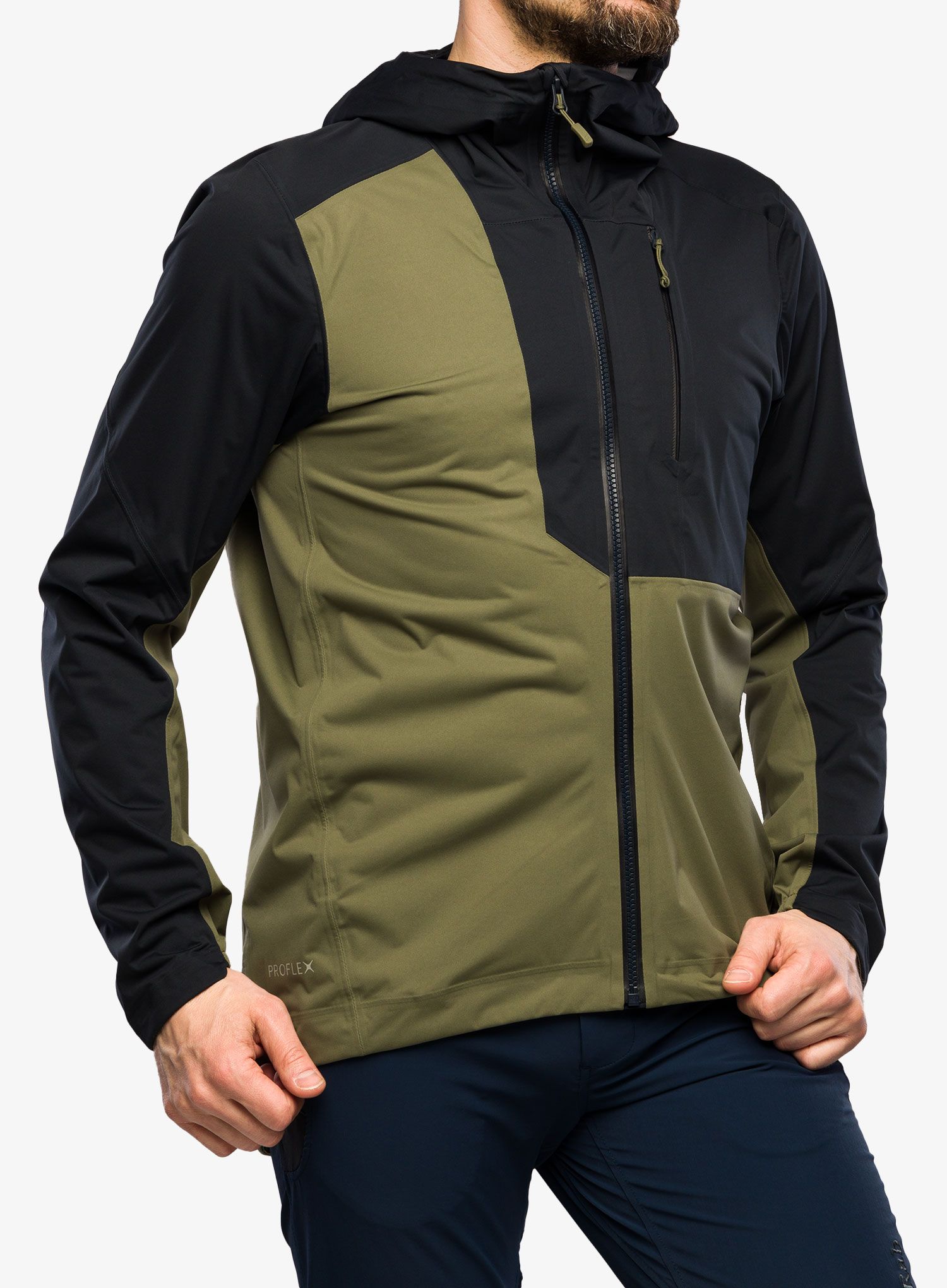 Nepremočljiva jakna Rab Cinder Kinetic Jacket - light khaki/beluga
