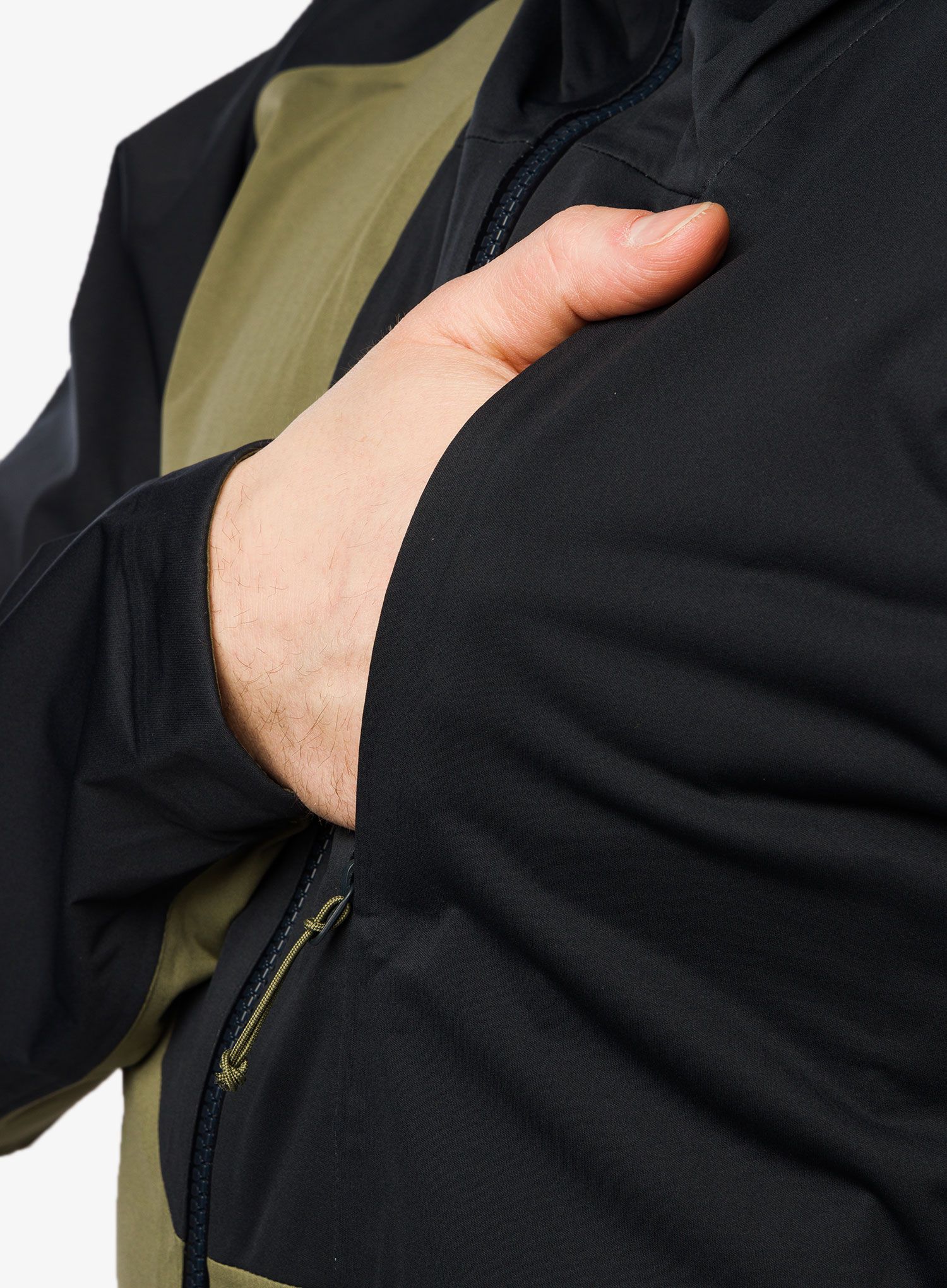 Nepremočljiva jakna Rab Cinder Kinetic Jacket - light khaki/beluga