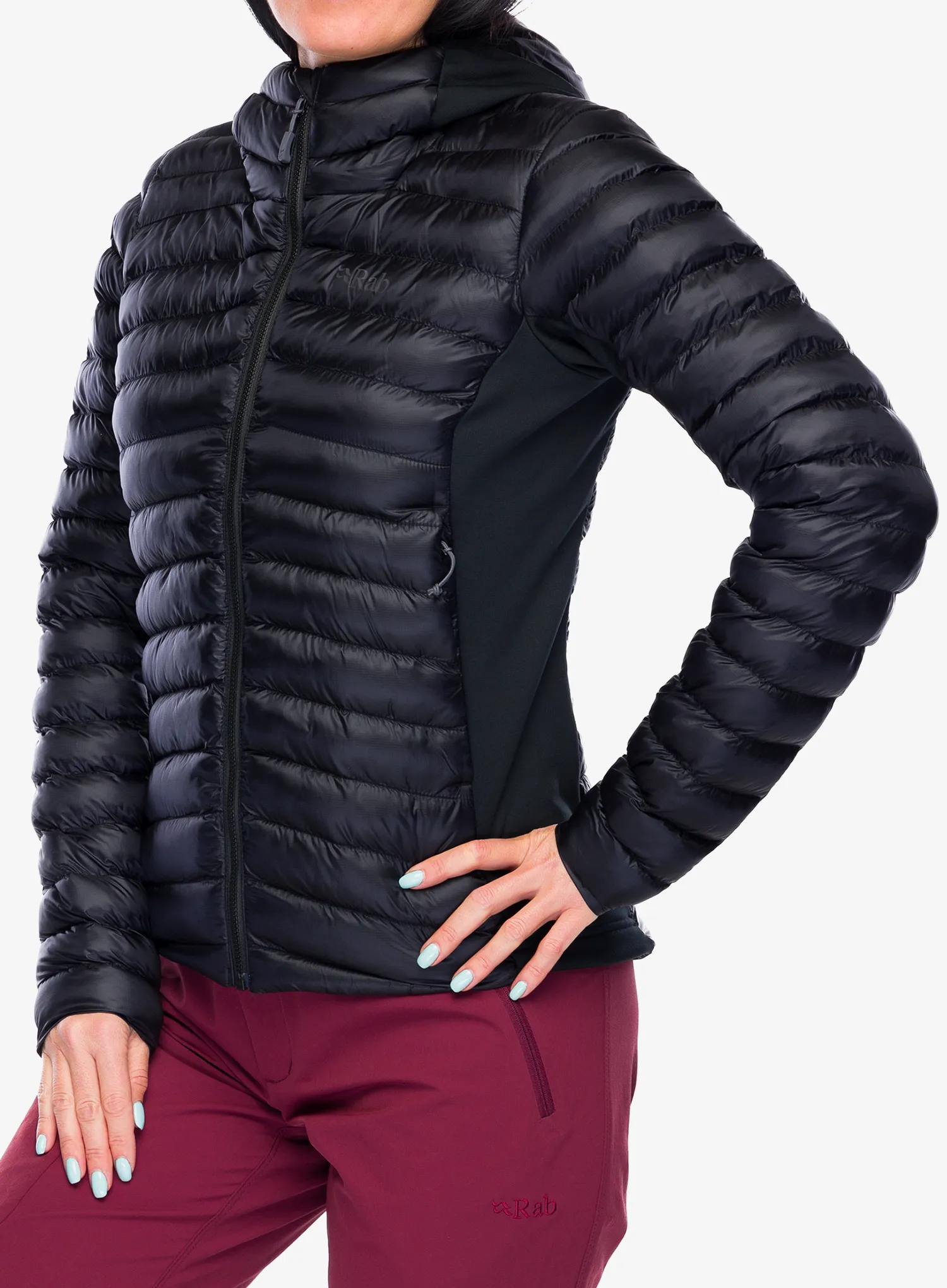 Ženska sintetična jakna Rab Cirrus Flex Hoody - black