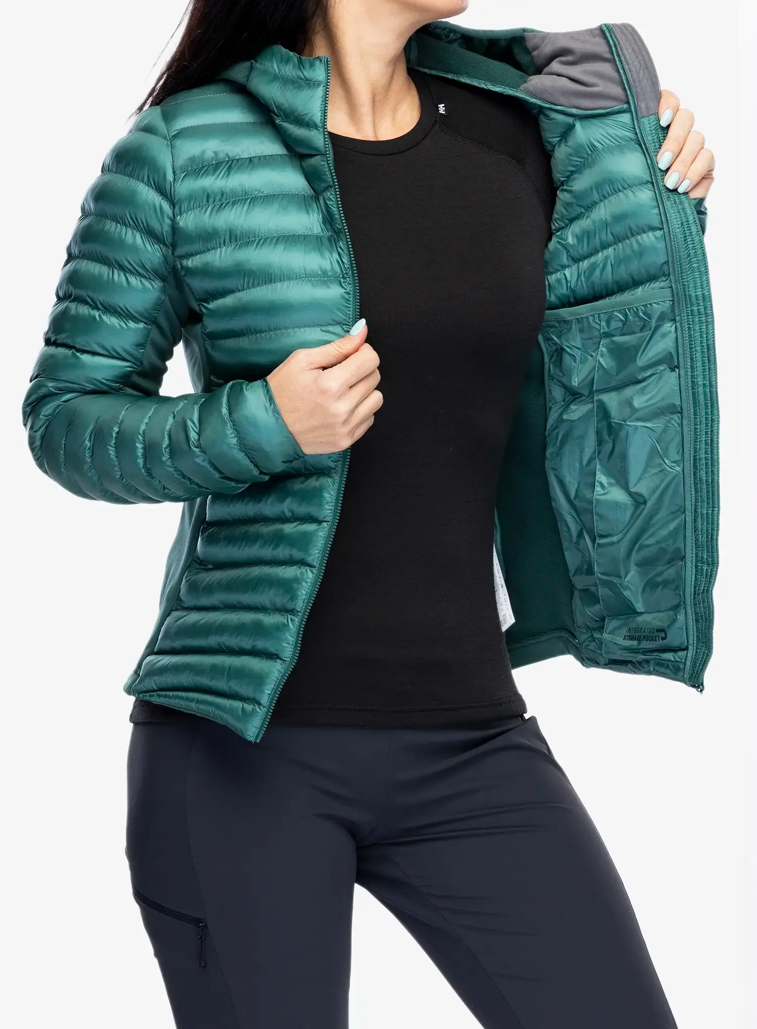 Ženska sintetična jakna Rab Cirrus Flex Hoody - eucalyptus/green slate