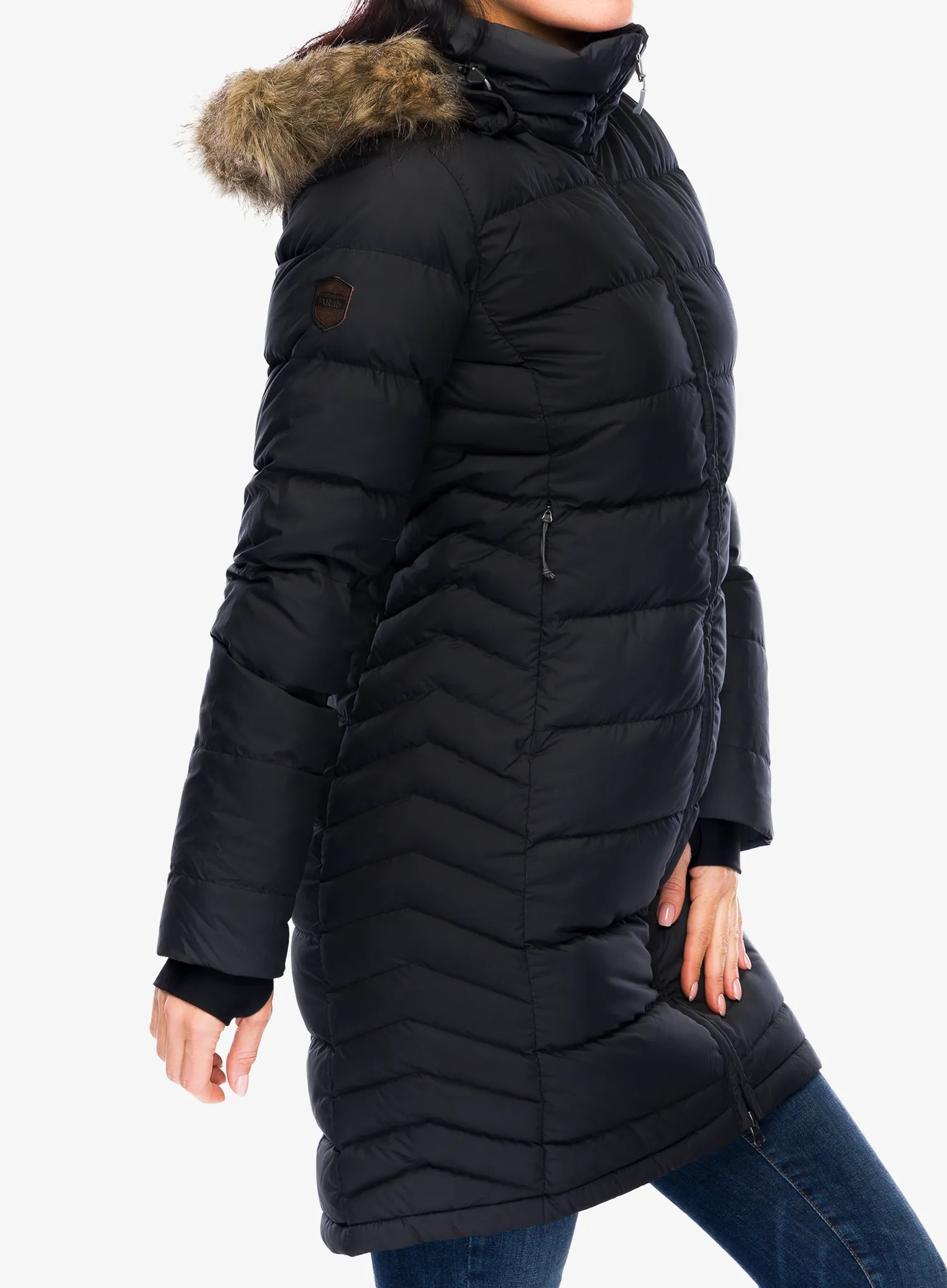 Puhast plašč Rab Deep Cover Parka - black