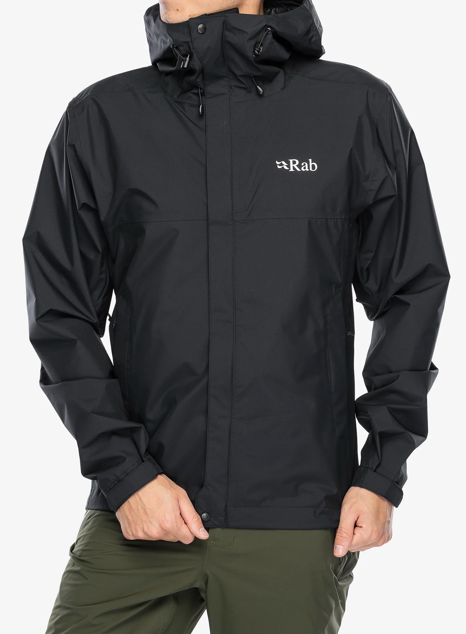 Nepremočljiva jakna Rab Downpour Eco Jacket - black