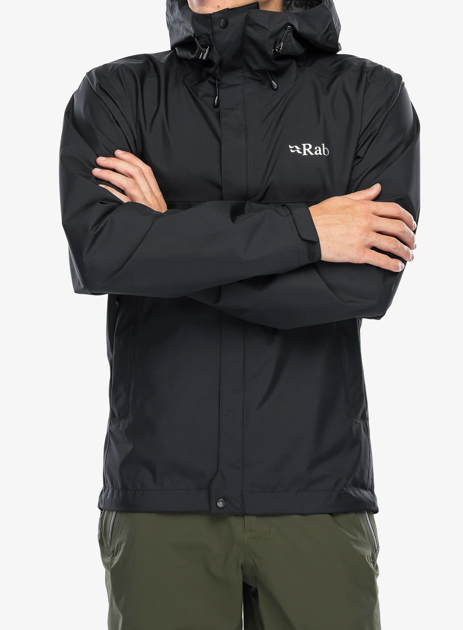 Nepremočljiva jakna Rab Downpour Eco Jacket - black