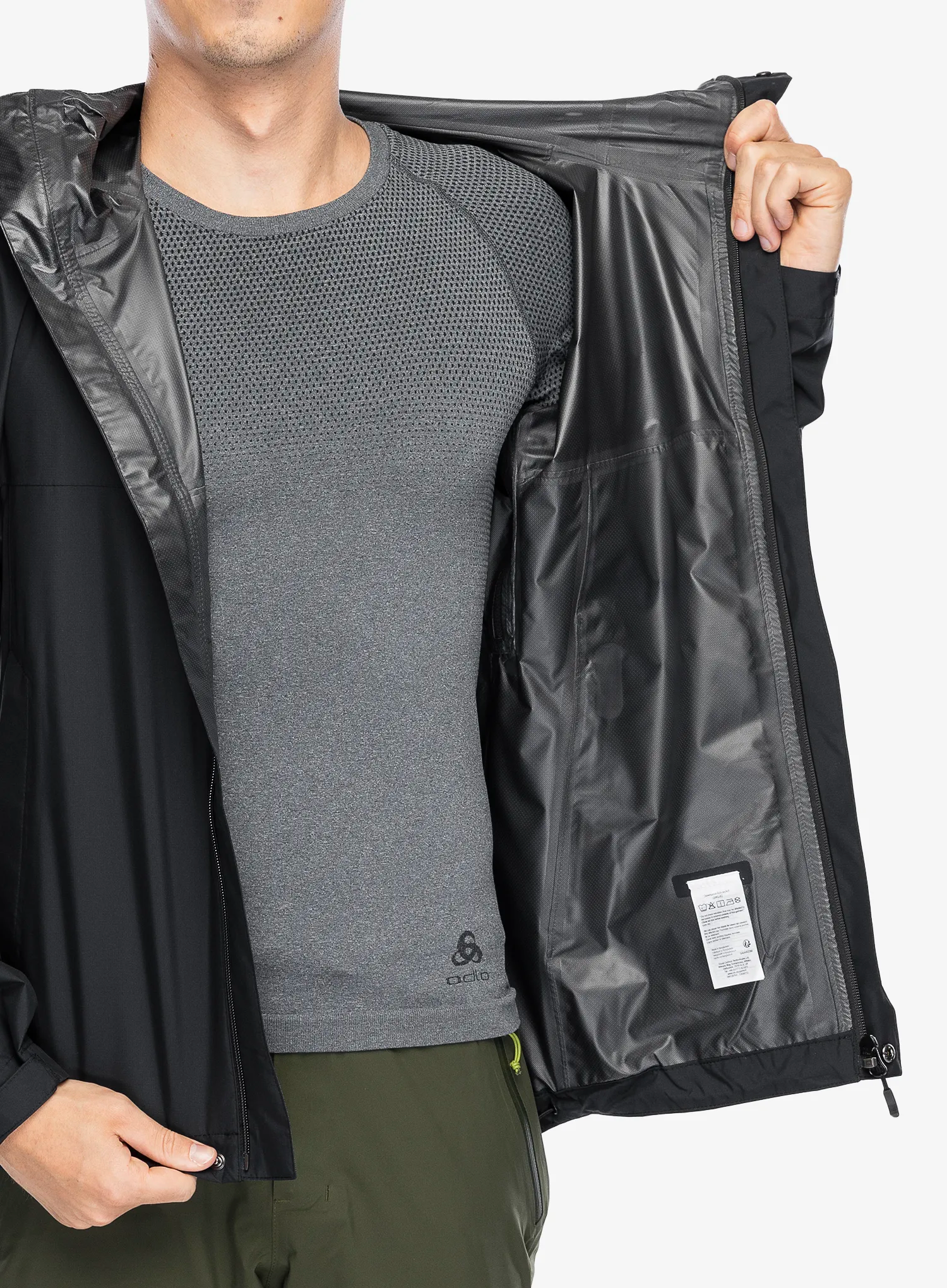 Nepremočljiva jakna Rab Downpour Eco Jacket - black