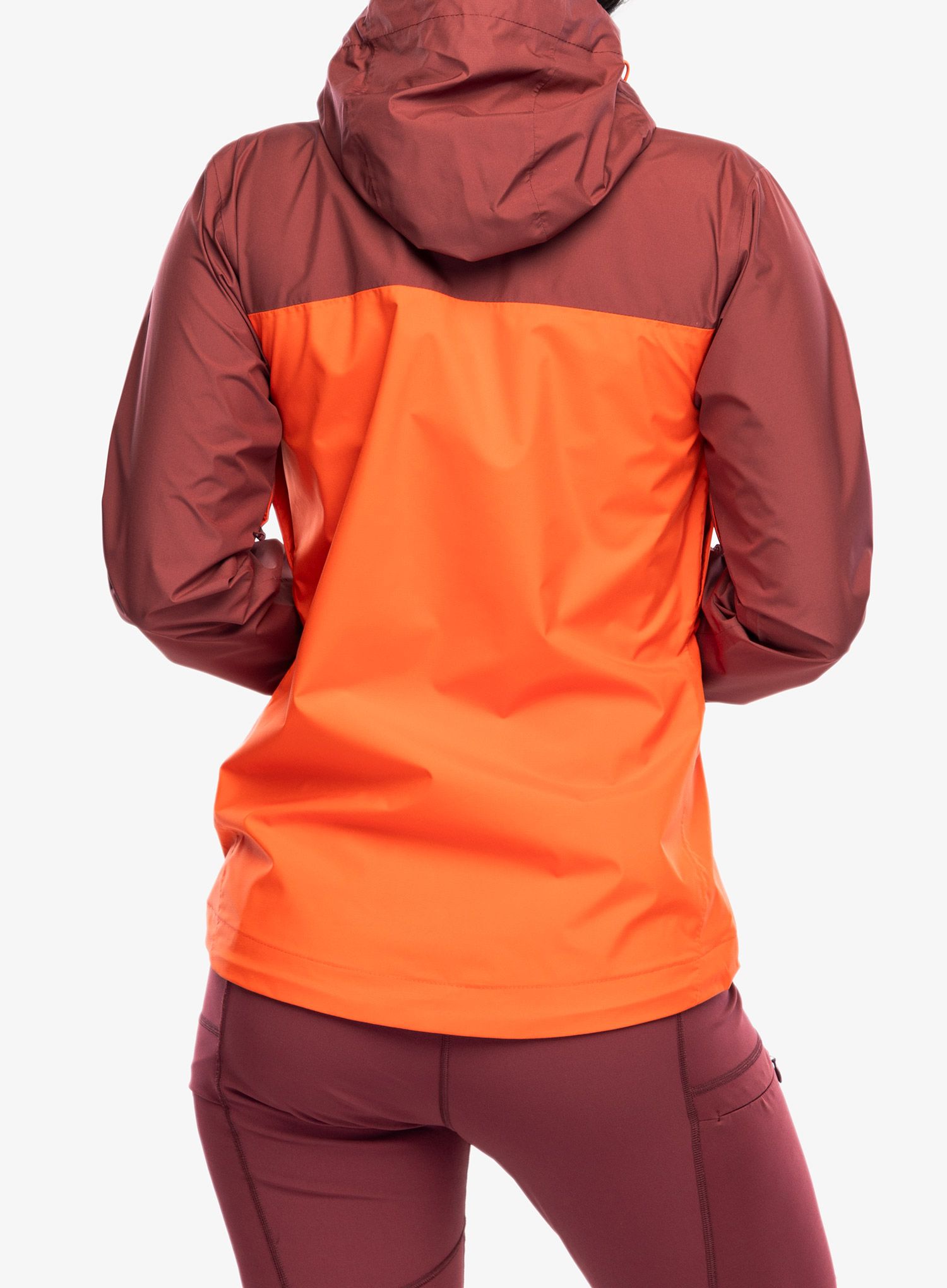 Ženska nepremočljiva jakna Rab Downpour Eco Jacket - deep heather/red grapefruit