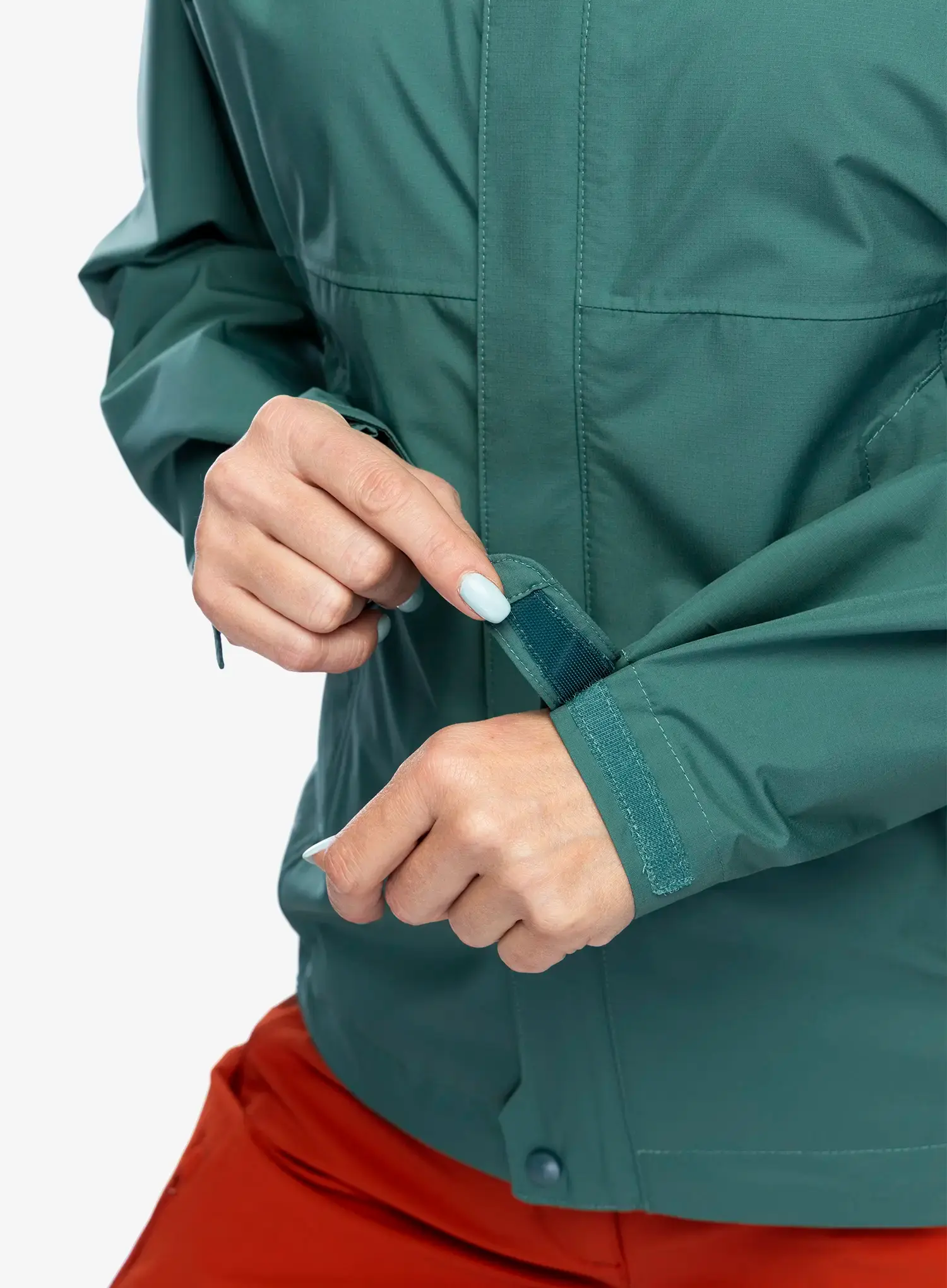 Ženska nepremočljiva jakna Rab Downpour Eco Jacket - eucalyptus