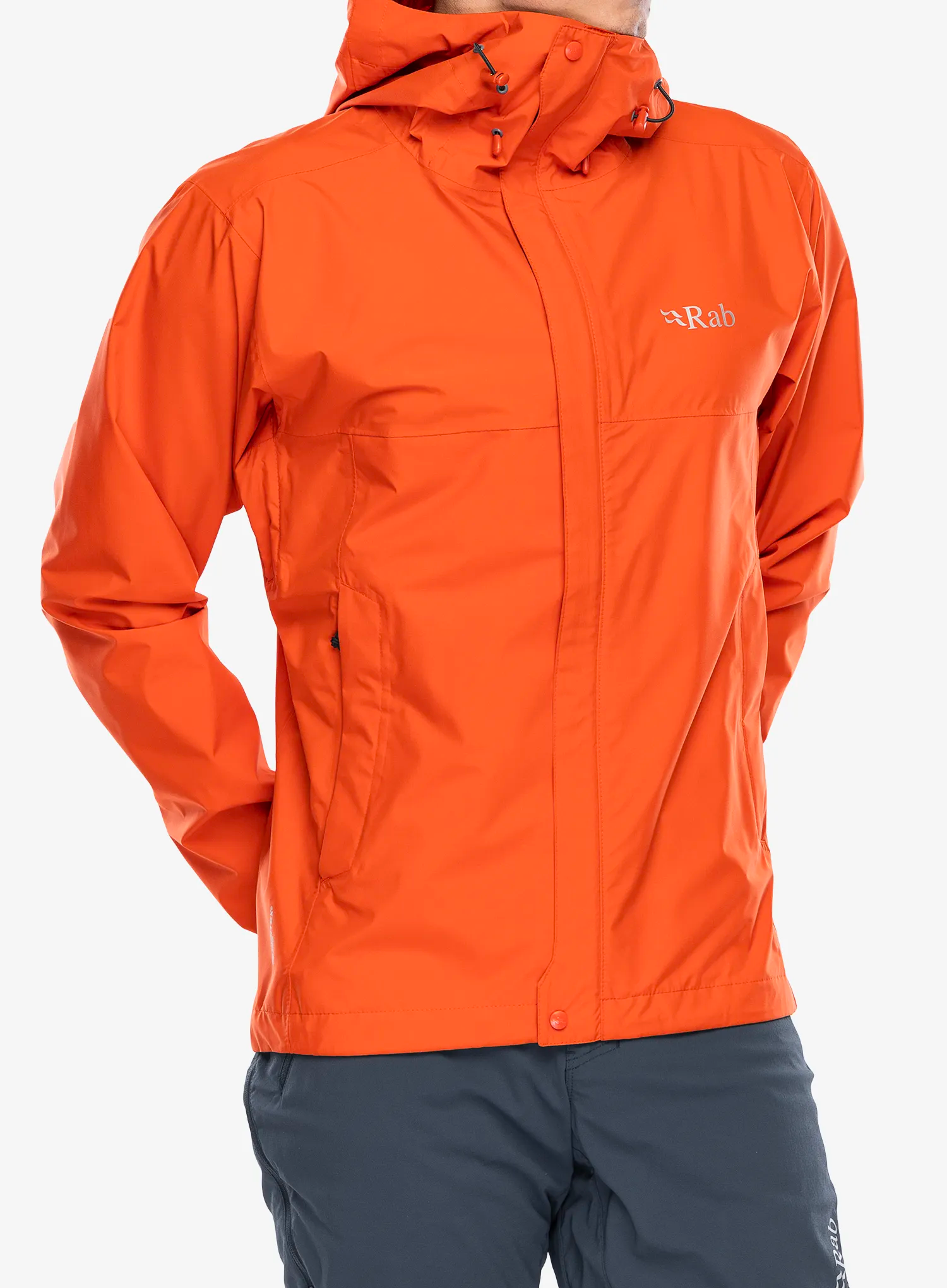 Nepremočljiva jakna Rab Downpour Eco Jacket - firecracker