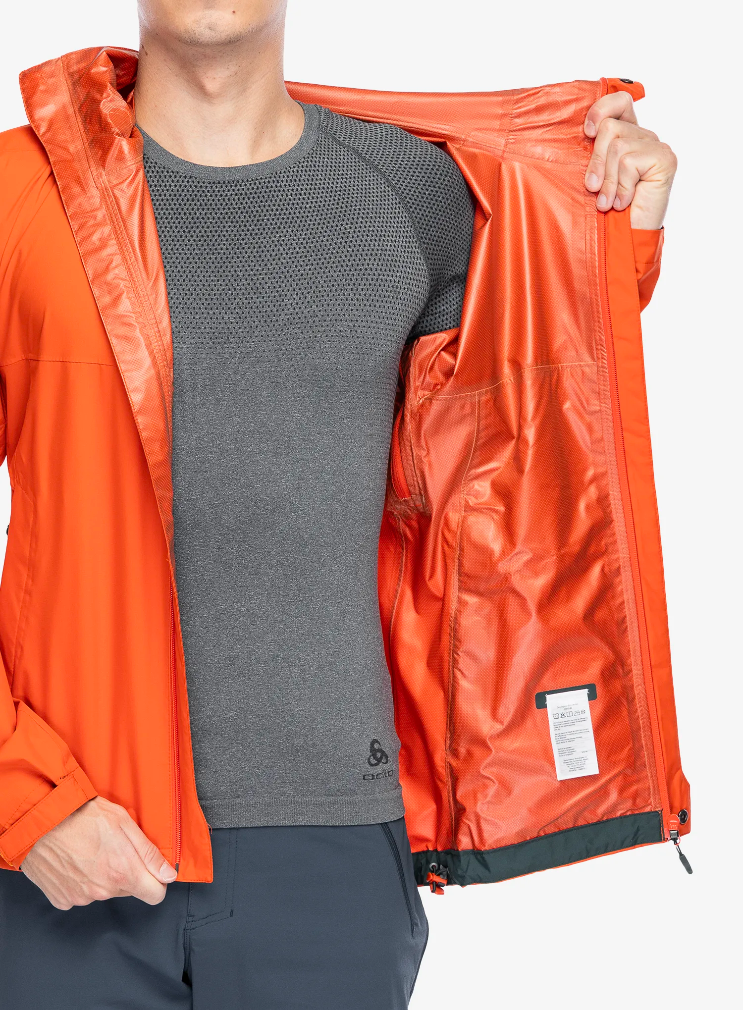 Nepremočljiva jakna Rab Downpour Eco Jacket - firecracker