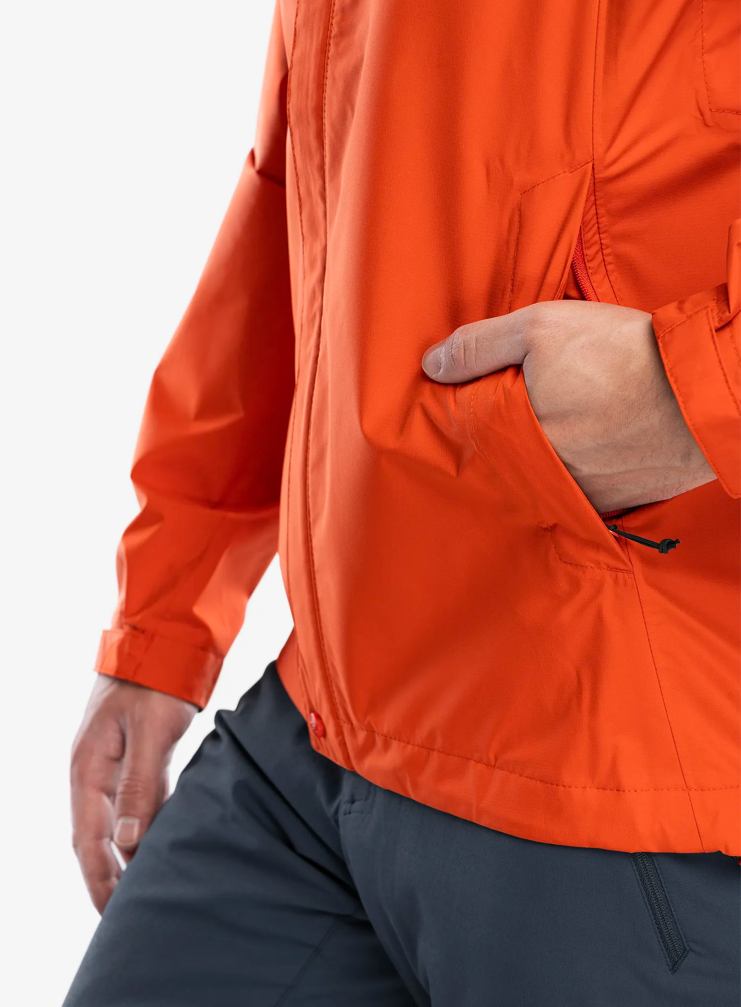 Nepremočljiva jakna Rab Downpour Eco Jacket - firecracker
