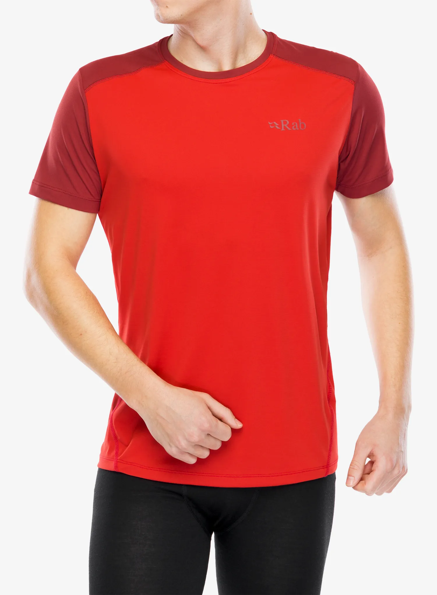 Termo majica Rab Force Tee - ascent red/oxblood red