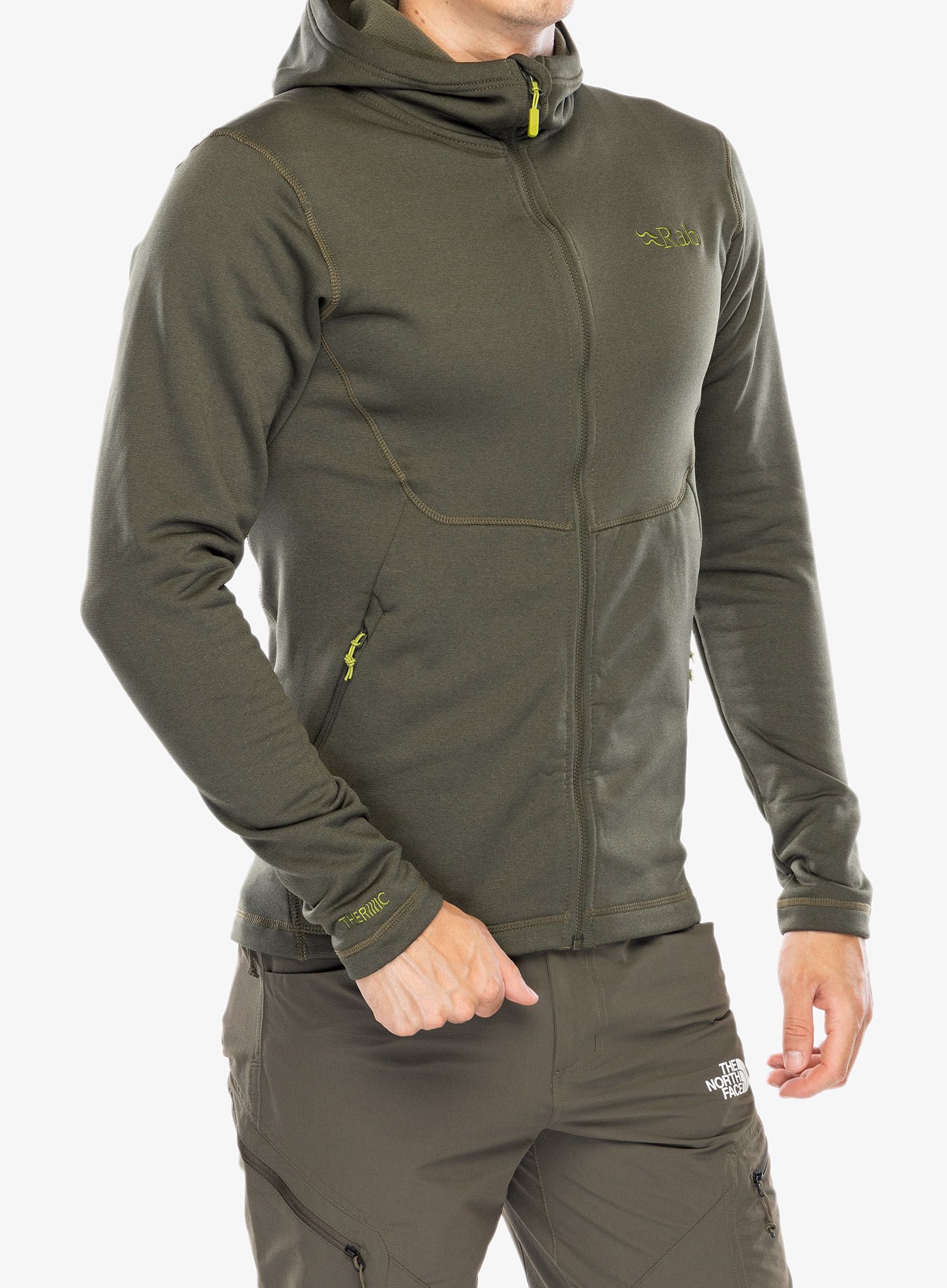 Flis Rab Geon Hoody - army
