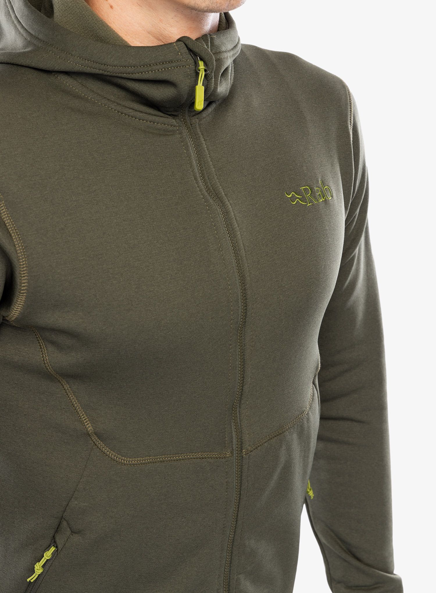 Flis Rab Geon Hoody - army