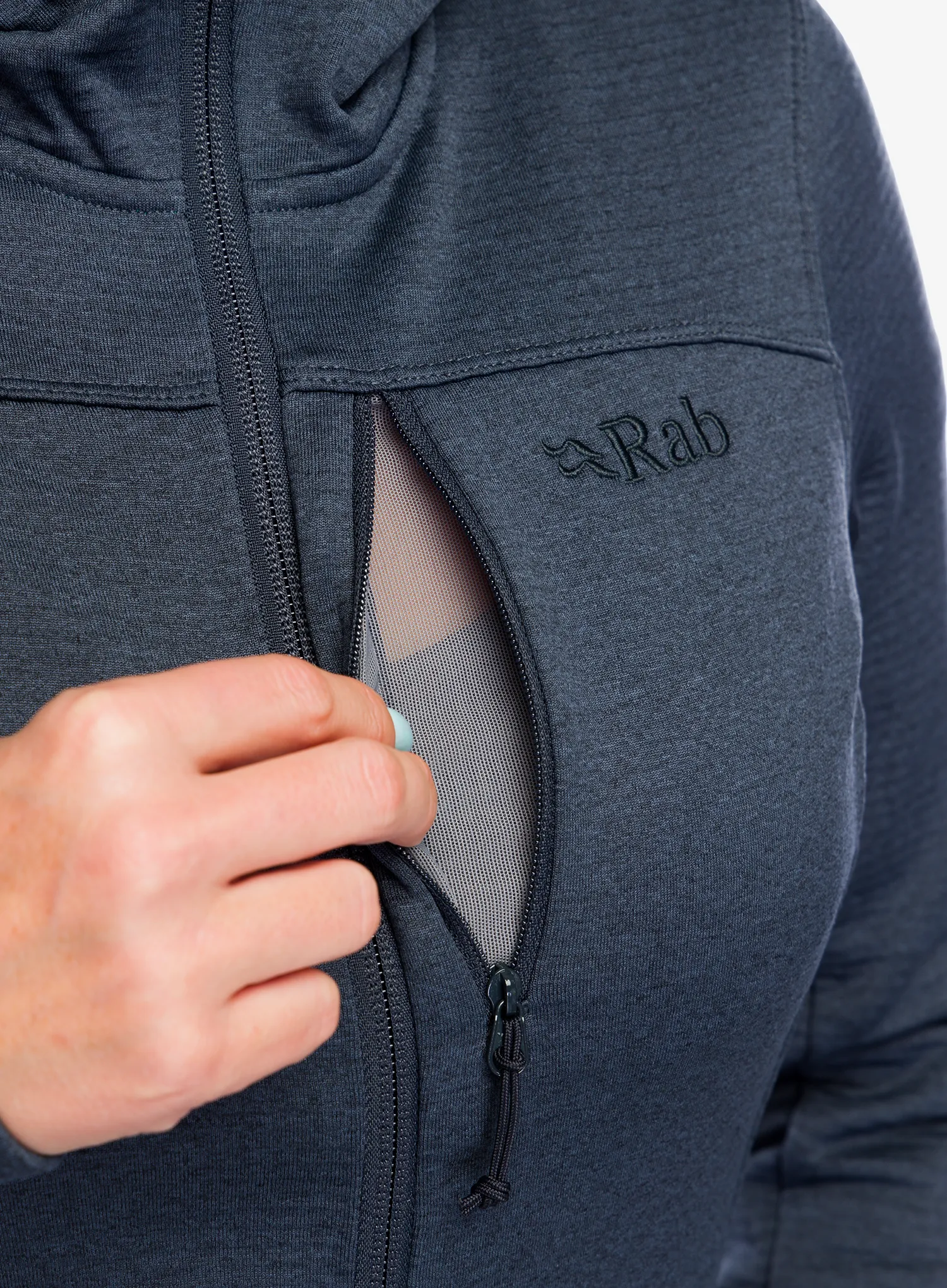 Ženska jopa s kapuco Rab Graviton Hoody - beluga