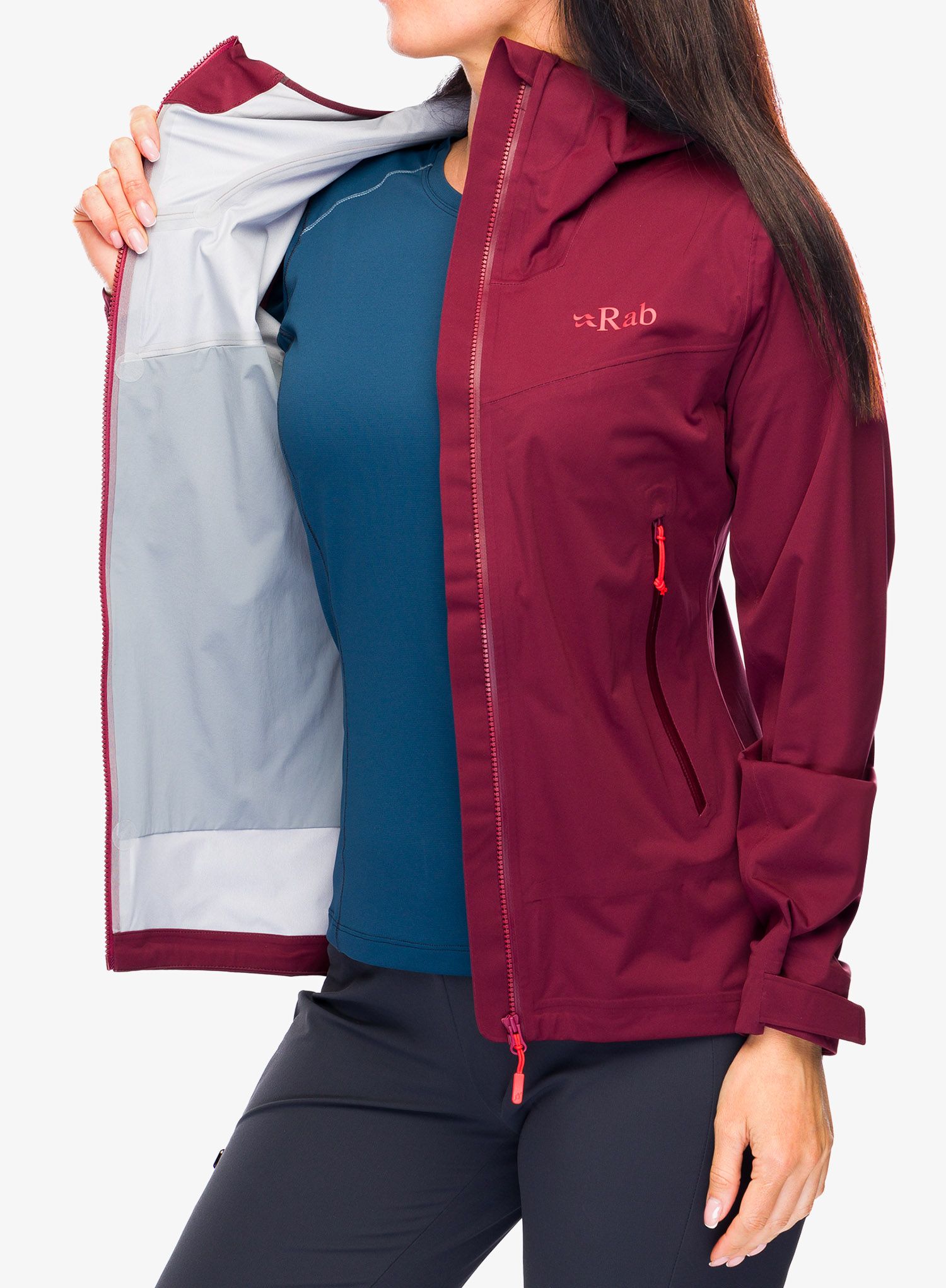 Ženska jakna Rab Kinetic 2.0 Jacket - deep heather