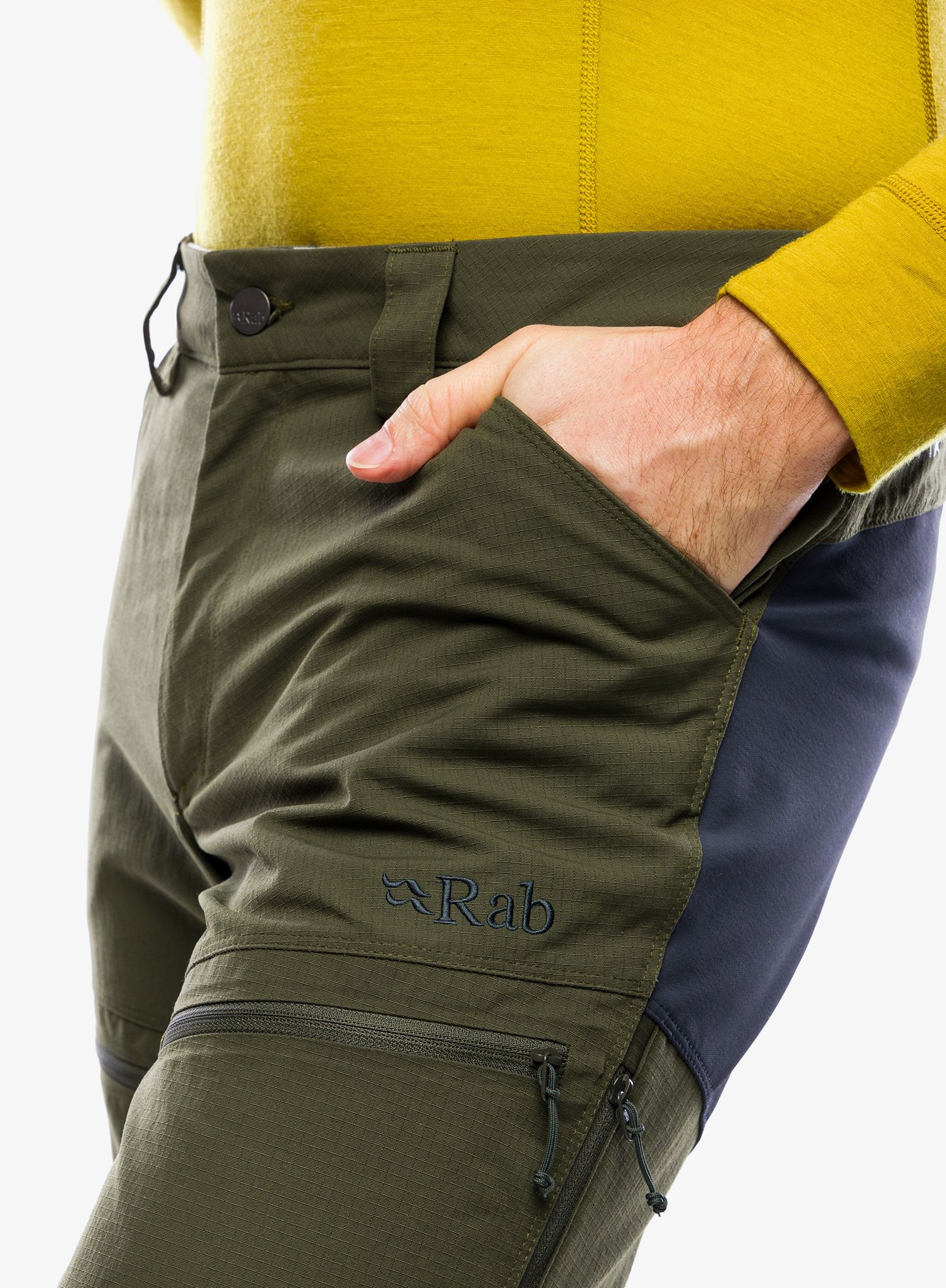 Pohodne hlače Rab Lochan Pants - army